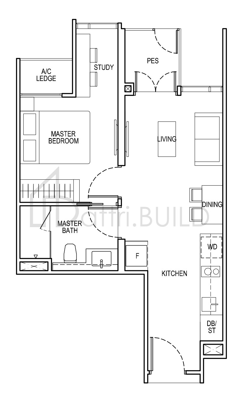 THE TAPESTRY A2S(p) floorplan (watermarked)