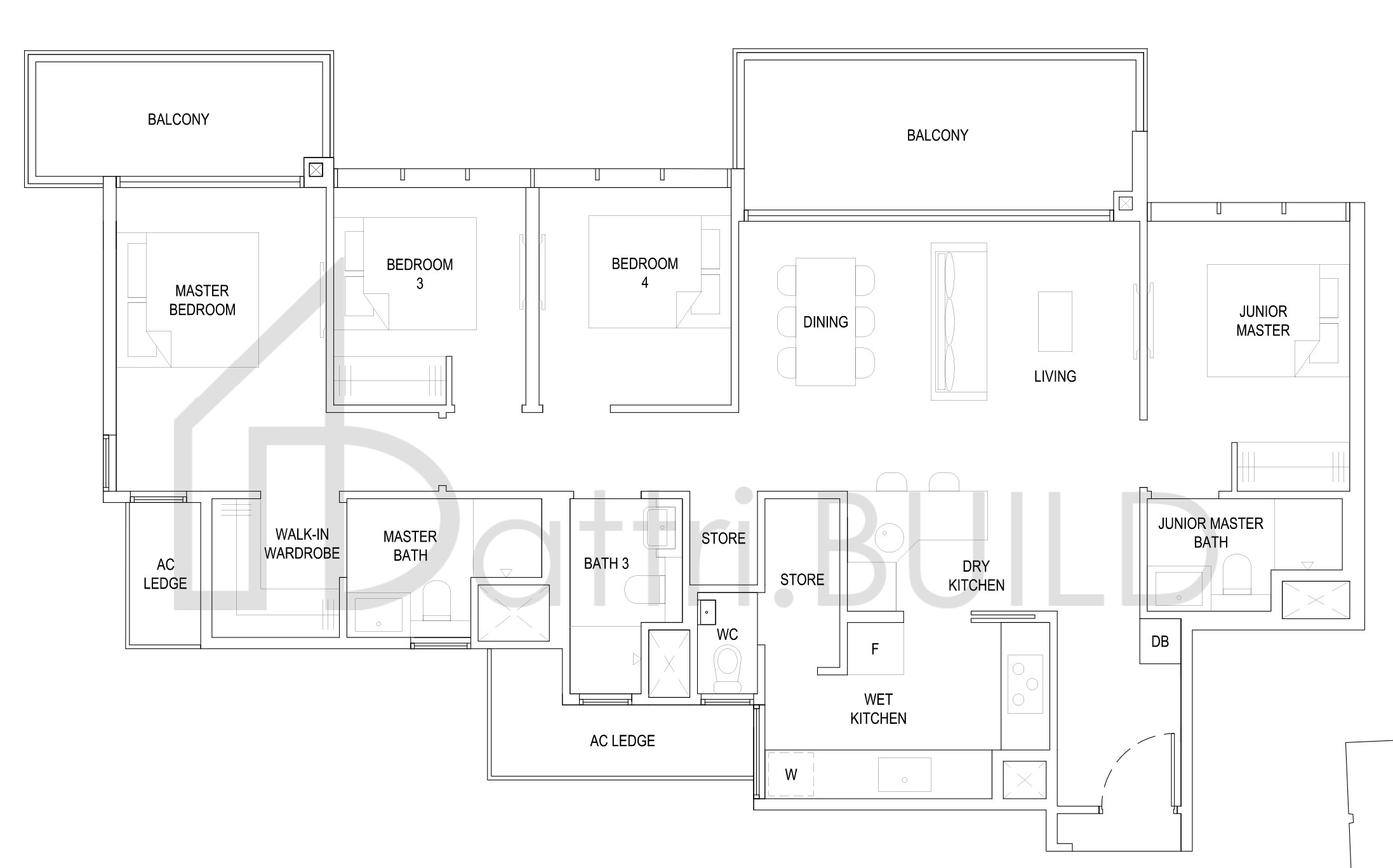 THE FLORENCE RESIDENCES 4D1a(b) floorplan (watermarked)
