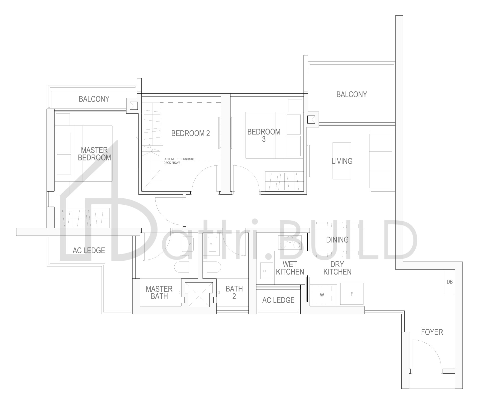 RIVERBANK @ FERNVALE CIb & CIb1 floorplan (watermarked)