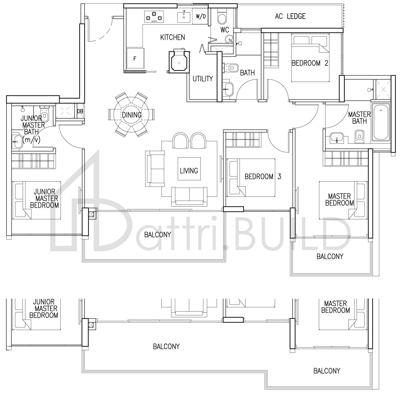 THE SKYWOODS 4 S1 B floorplan (watermarked)