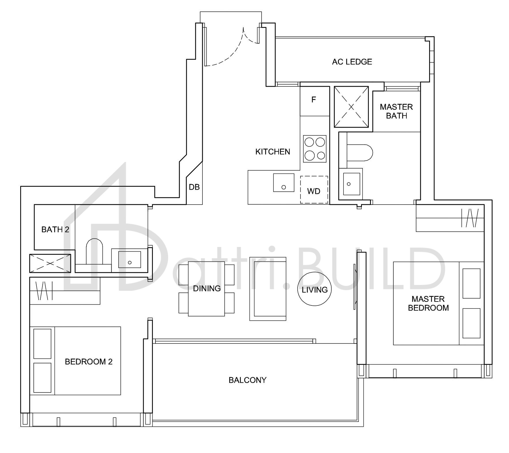 HYLL ON HOLLAND D3 floorplan (watermarked)
