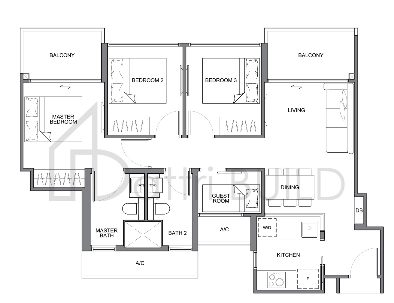 THE NAVIAN B4a floorplan (watermarked)