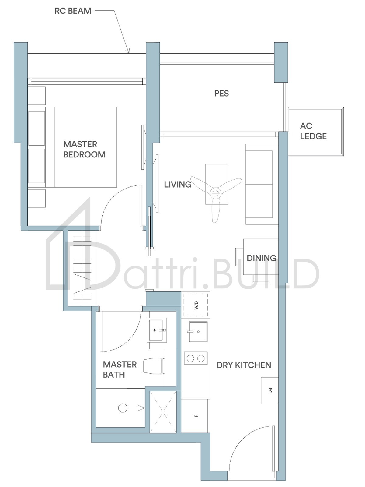 PARK PLACE RESIDENCES AT PLQ A2Pa floorplan (watermarked)