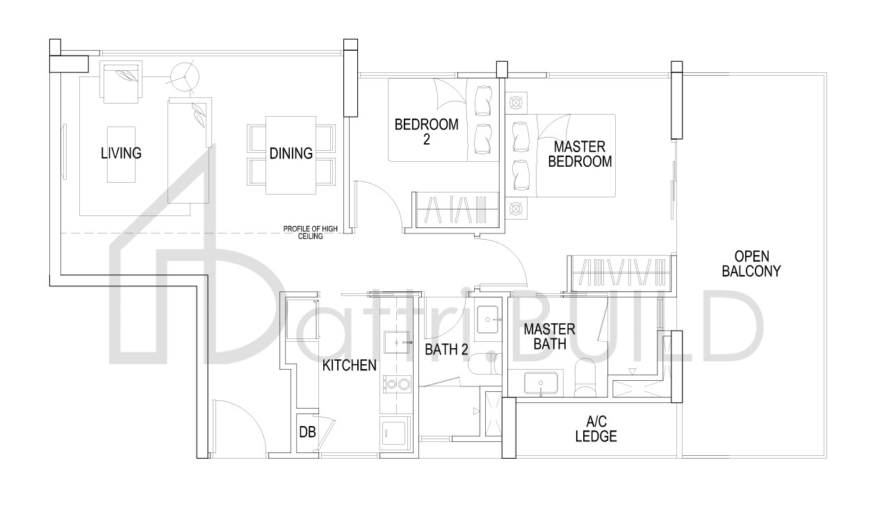 FLO RESIDENCE A3R2 floorplan (watermarked)