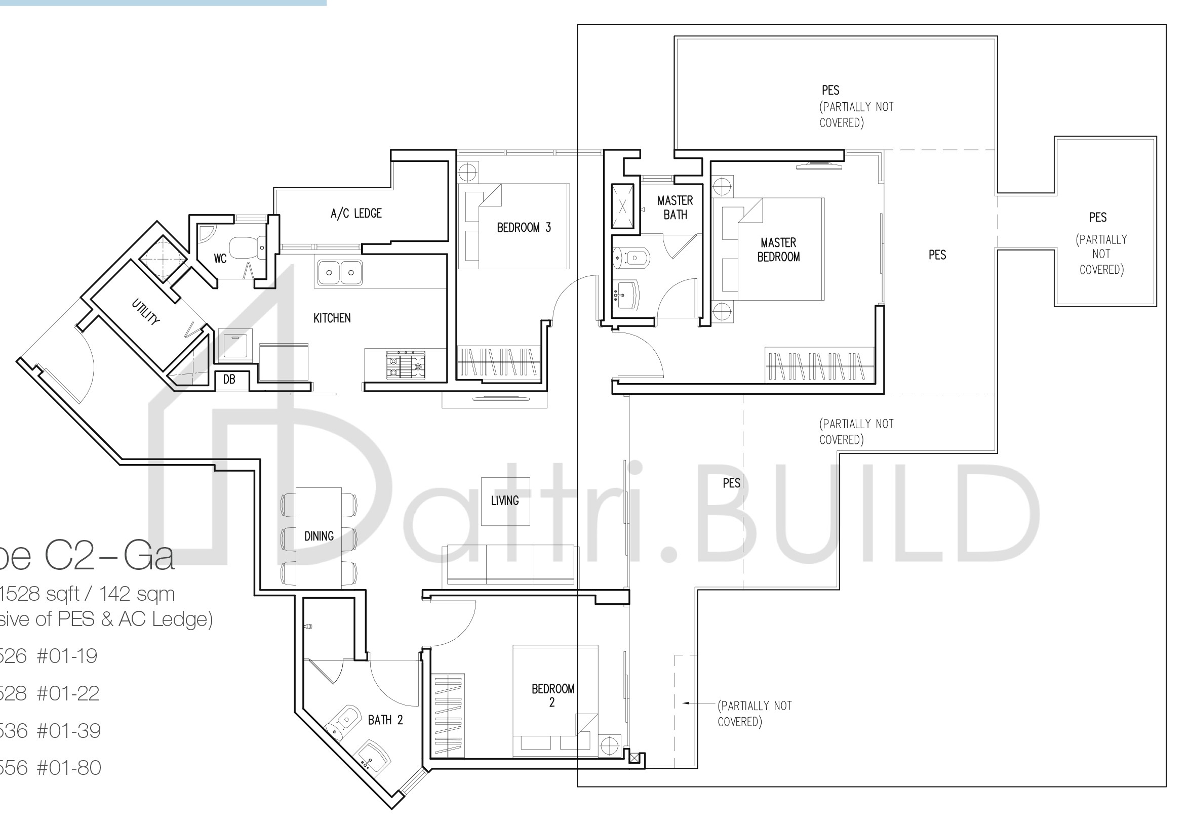 THE MILTONIA RESIDENCES C2-Ga floorplan (watermarked)