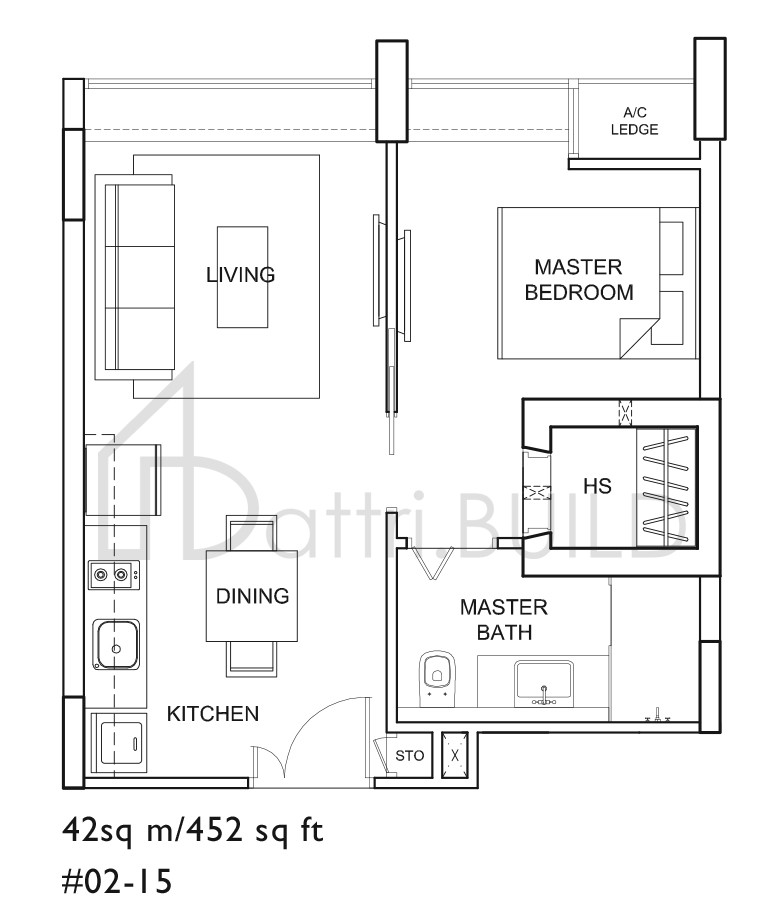 UBER 388 A1 floorplan (watermarked)