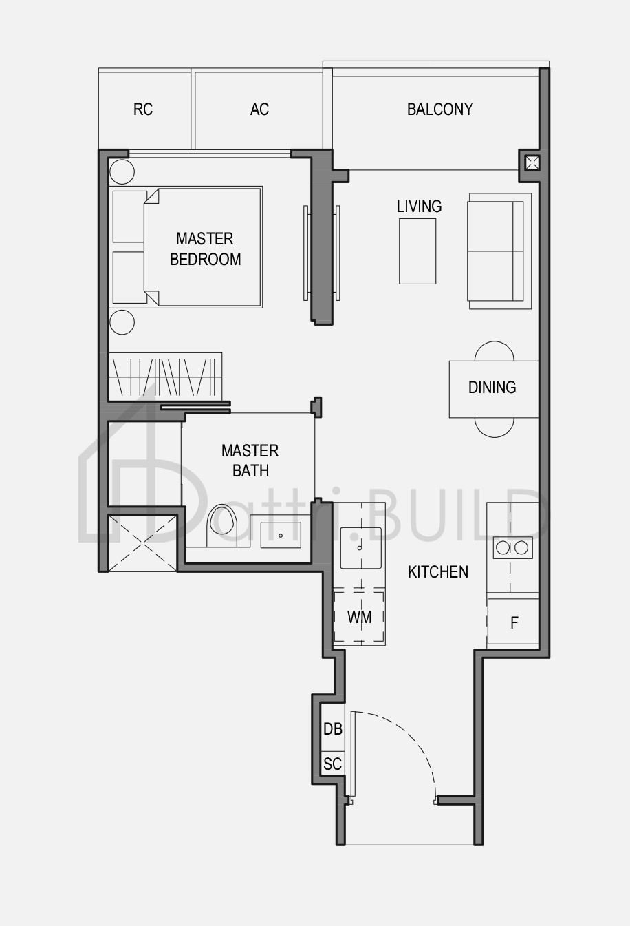 PARC BOTANNIA 1BR1 floorplan (watermarked)
