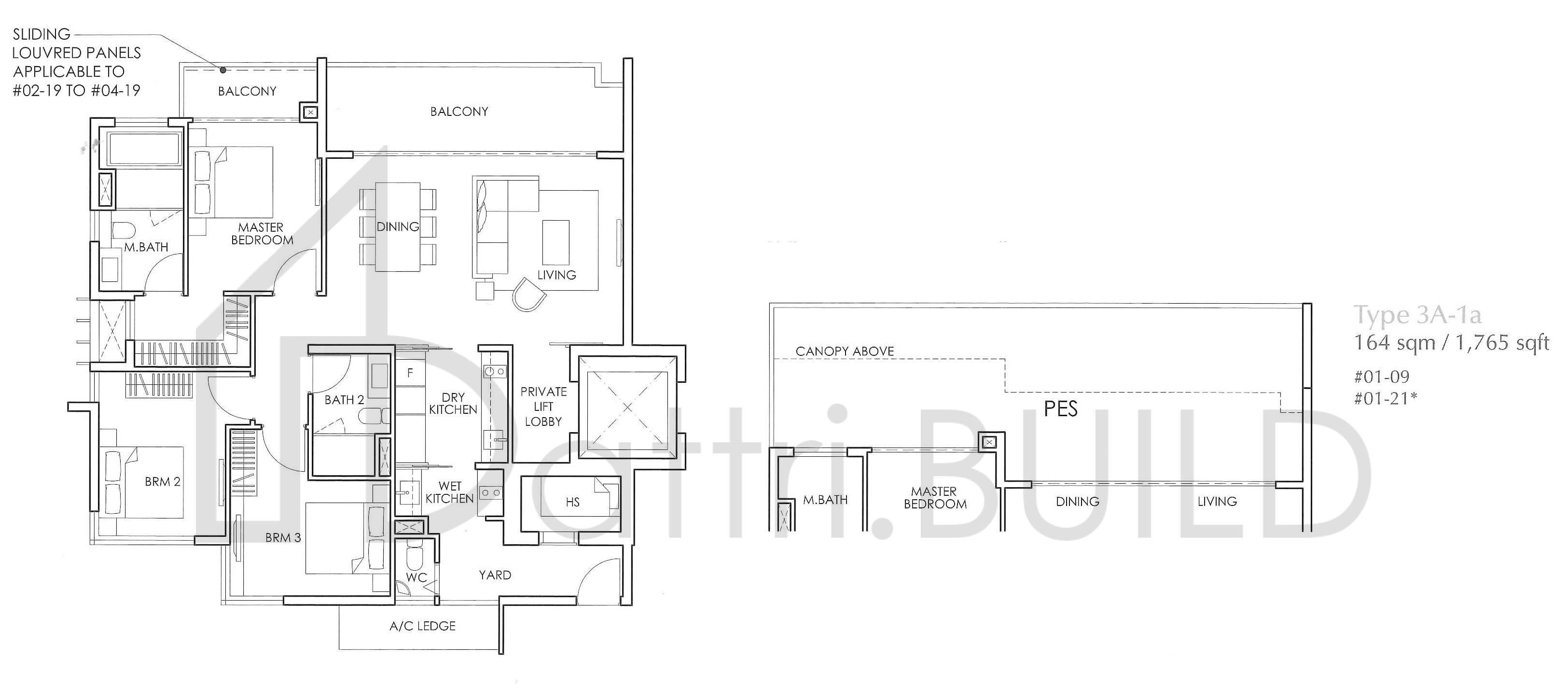 THE GLYNDEBOURNE 3A-1a floorplan (watermarked)