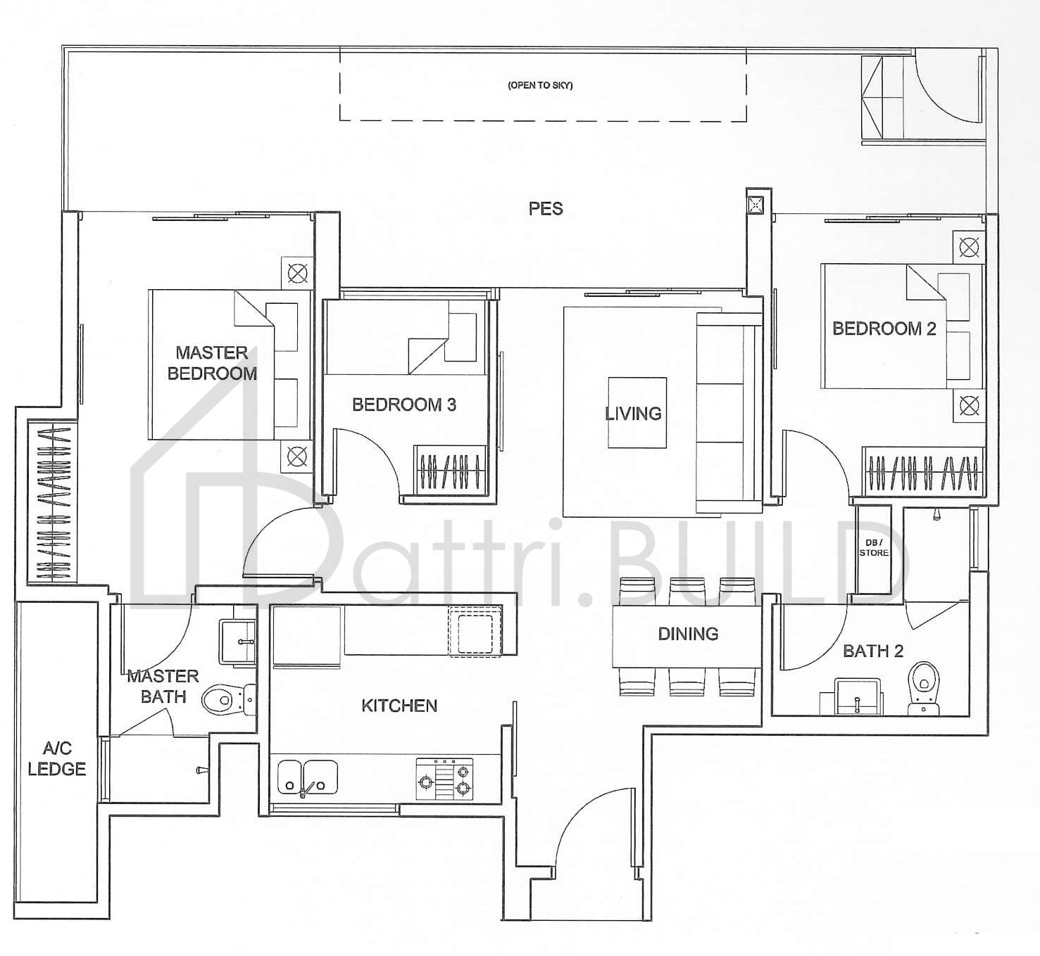 SEA ESTA C1-G floorplan (watermarked)