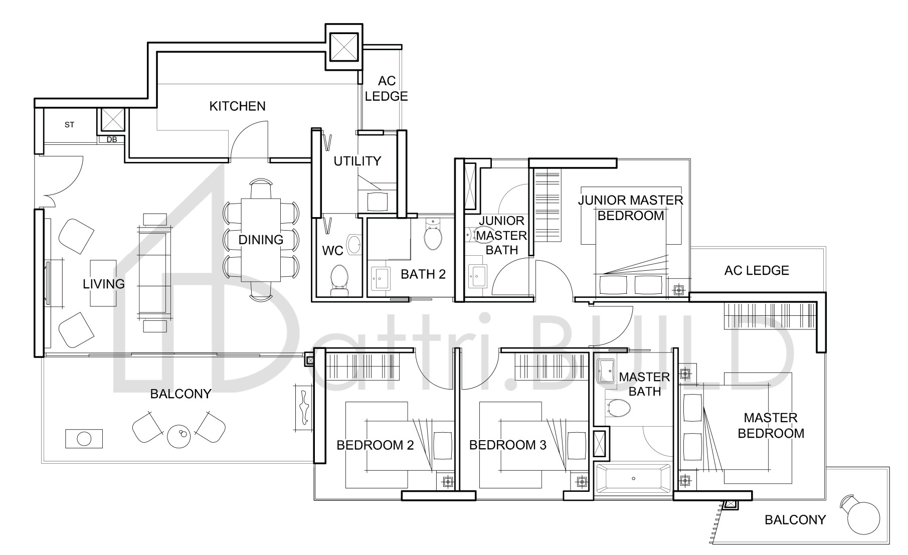 FORESQUE RESIDENCES D2 floorplan (watermarked)