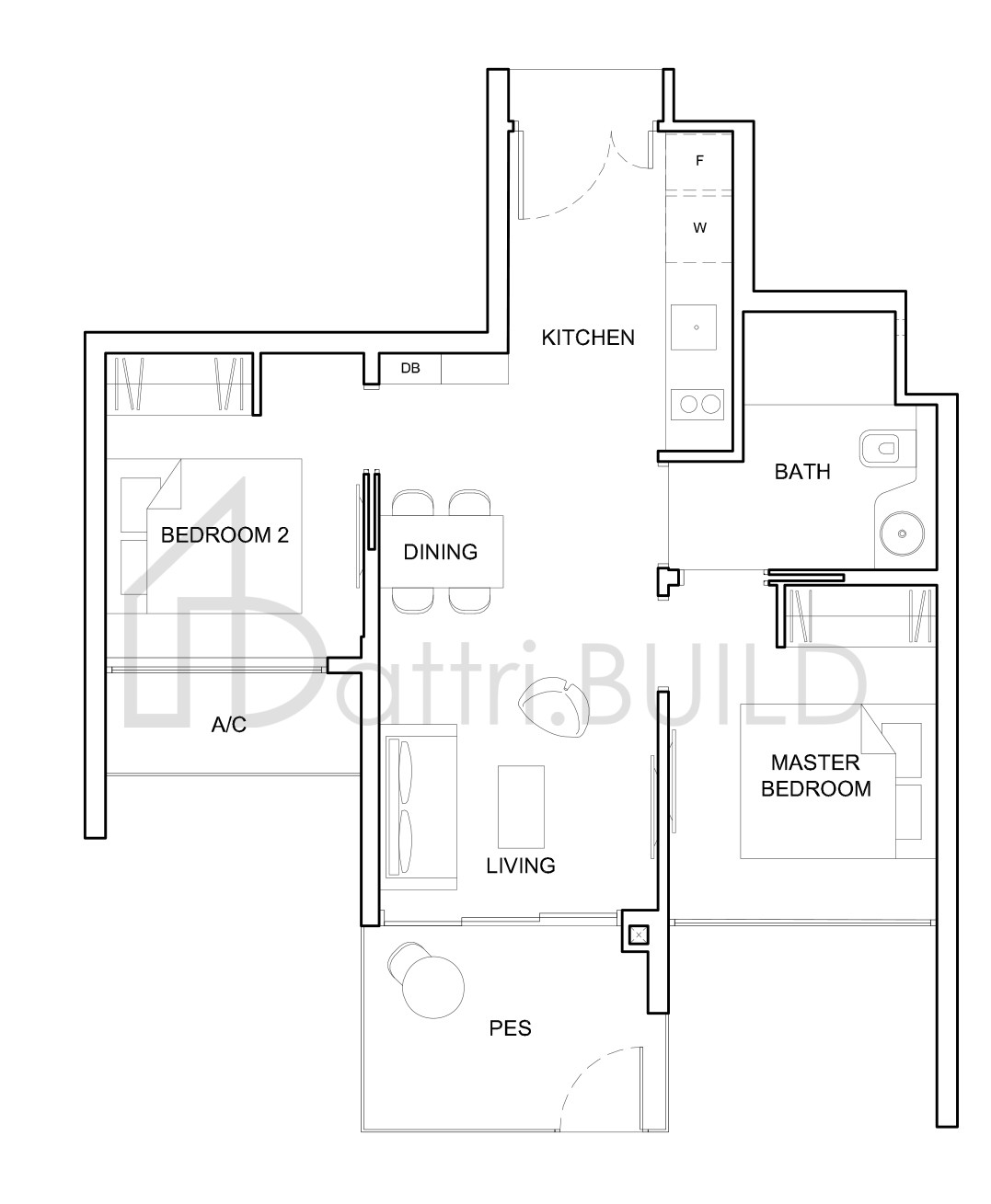 HIGH PARK RESIDENCES 2C5-P floorplan (watermarked)