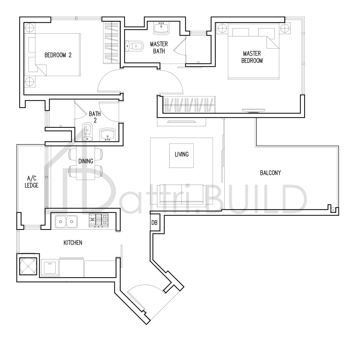 THE MILTONIA RESIDENCES B2 floorplan (watermarked)