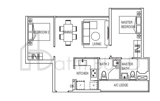 SYMPHONY SUITES A1 floorplan (watermarked)