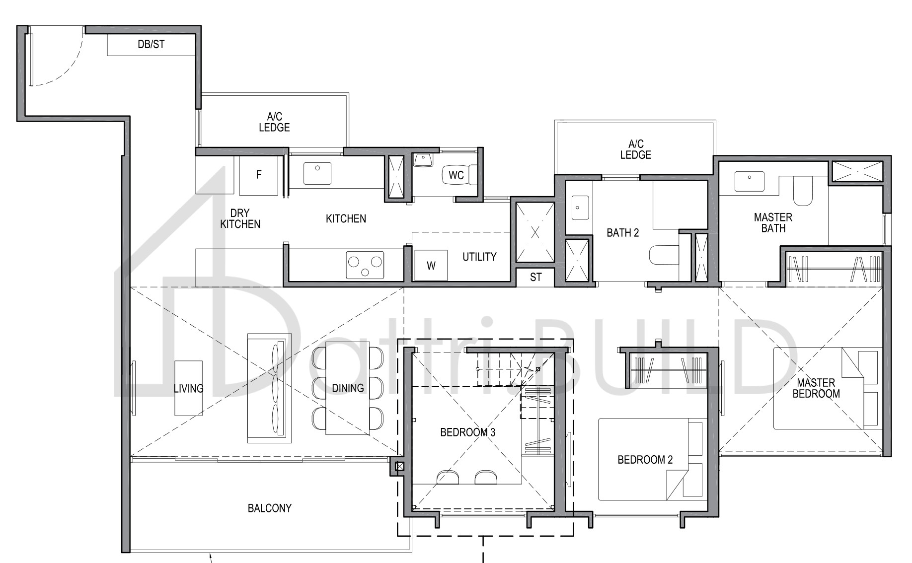 PARK COLONIAL 3D2b-PH floorplan (watermarked)