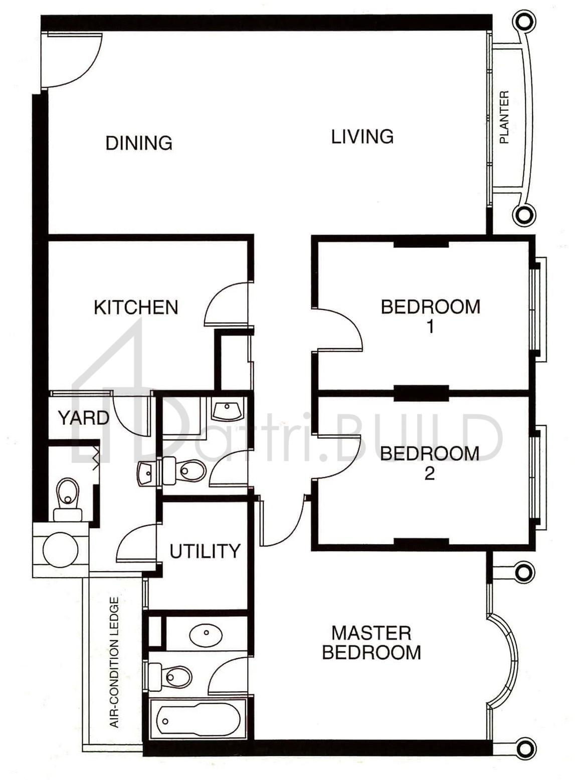 THE SUNNY SPRING A3 floorplan (watermarked)
