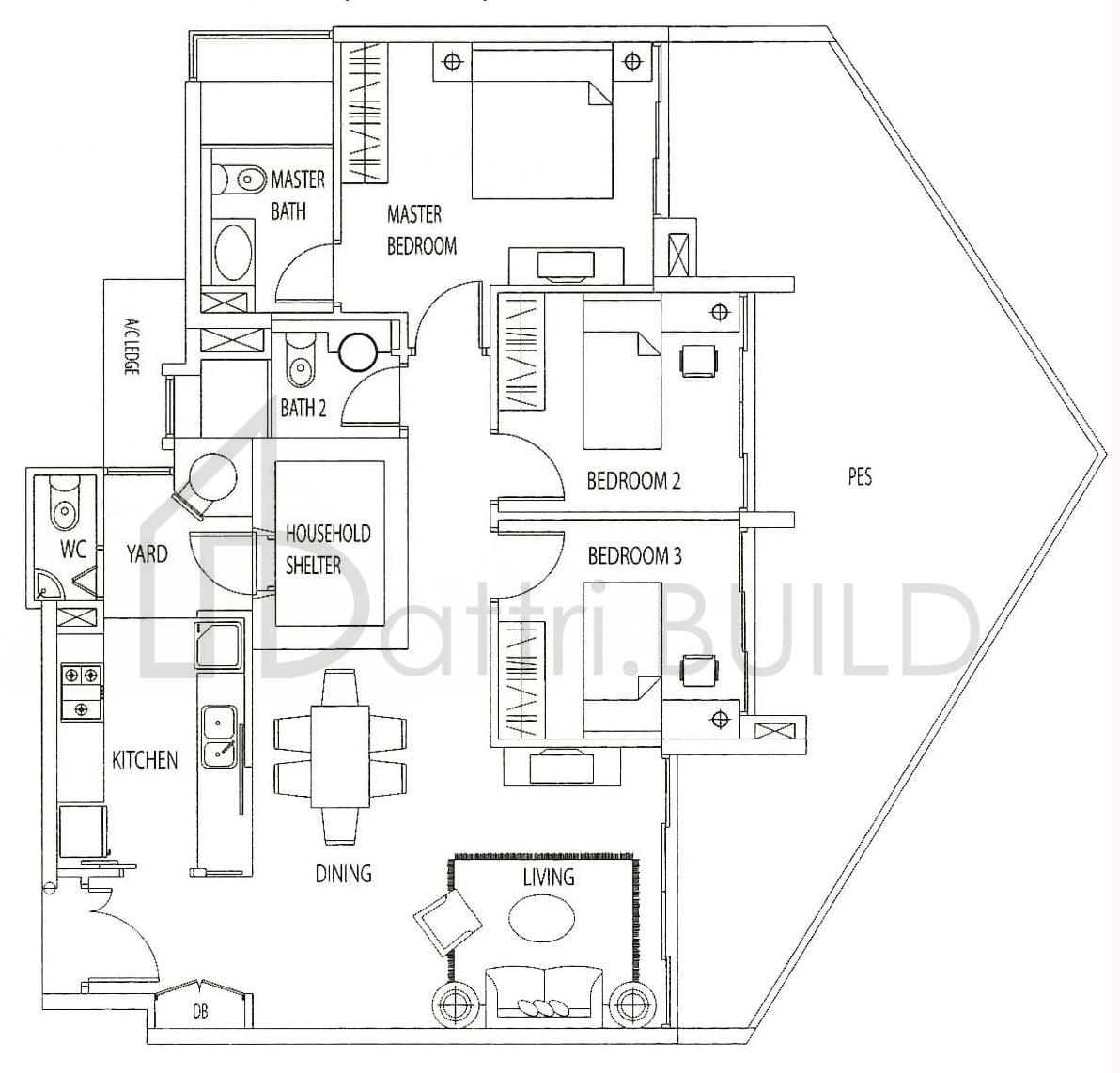 TANGERINE GROVE B3-P1 floorplan (watermarked)
