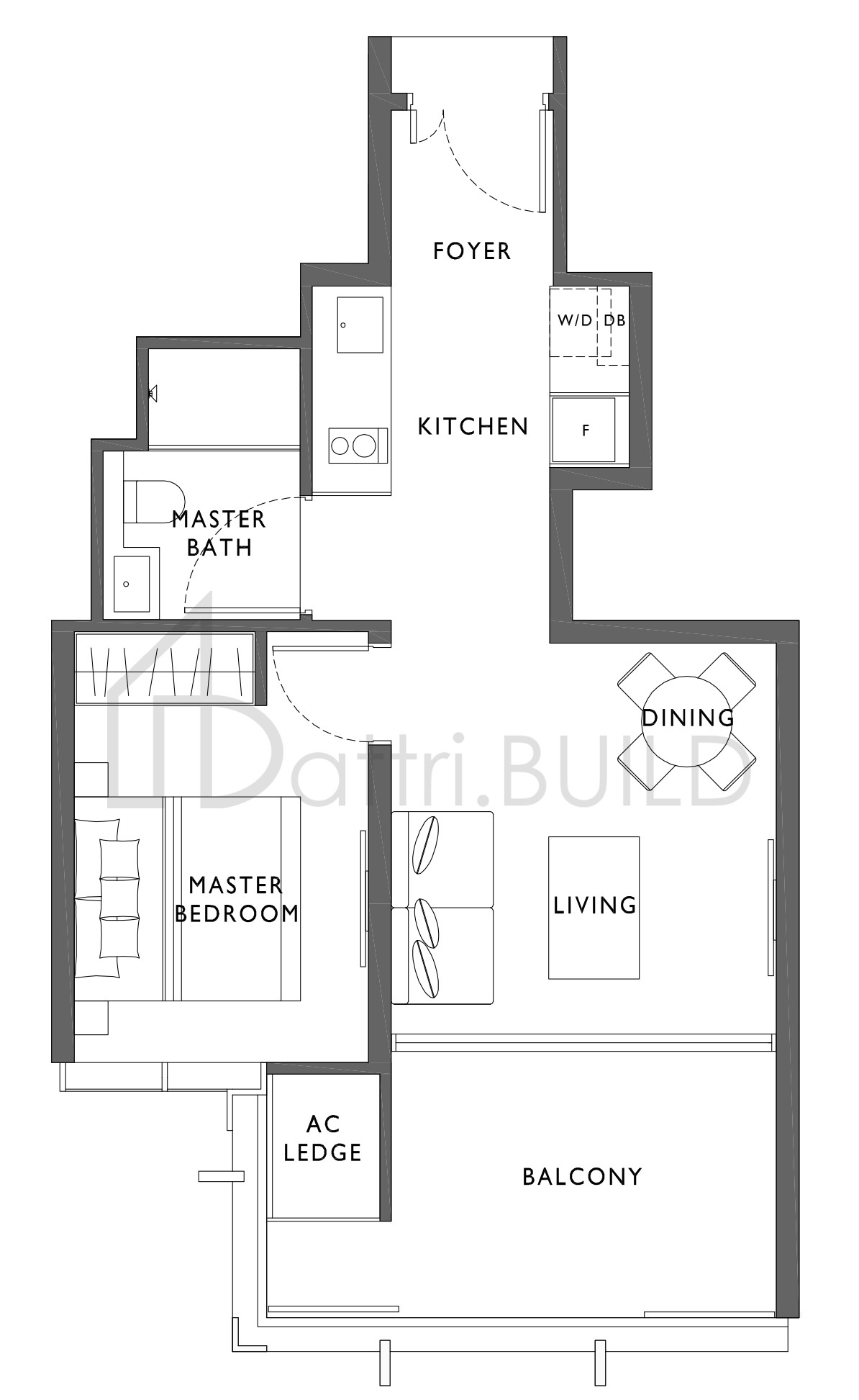 THE HYDE A2 floorplan (watermarked)