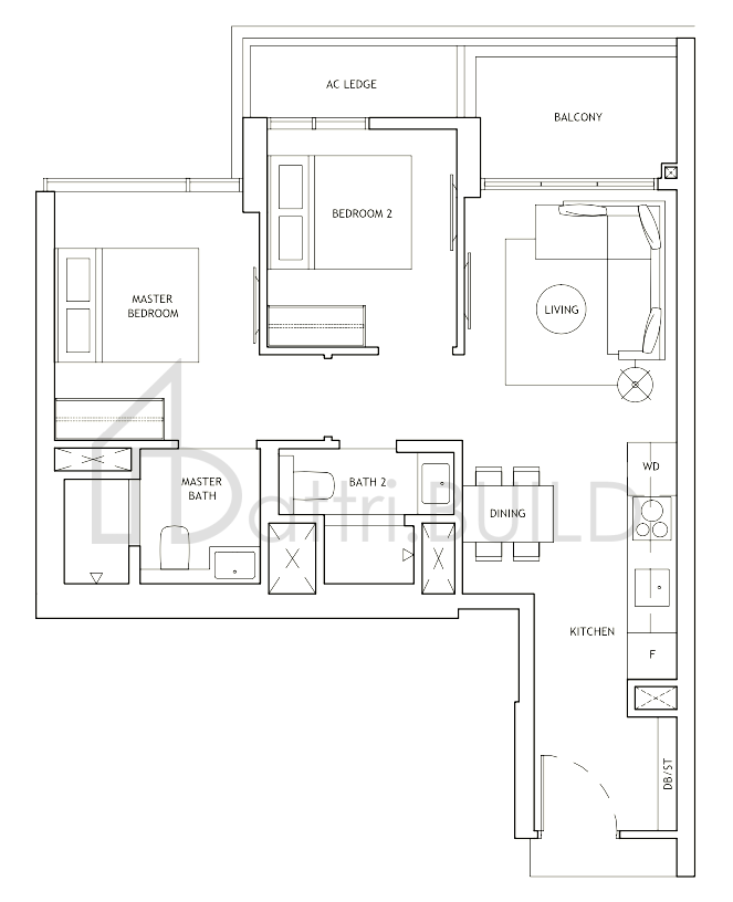 THE LANDMARK B2 floorplan (watermarked)