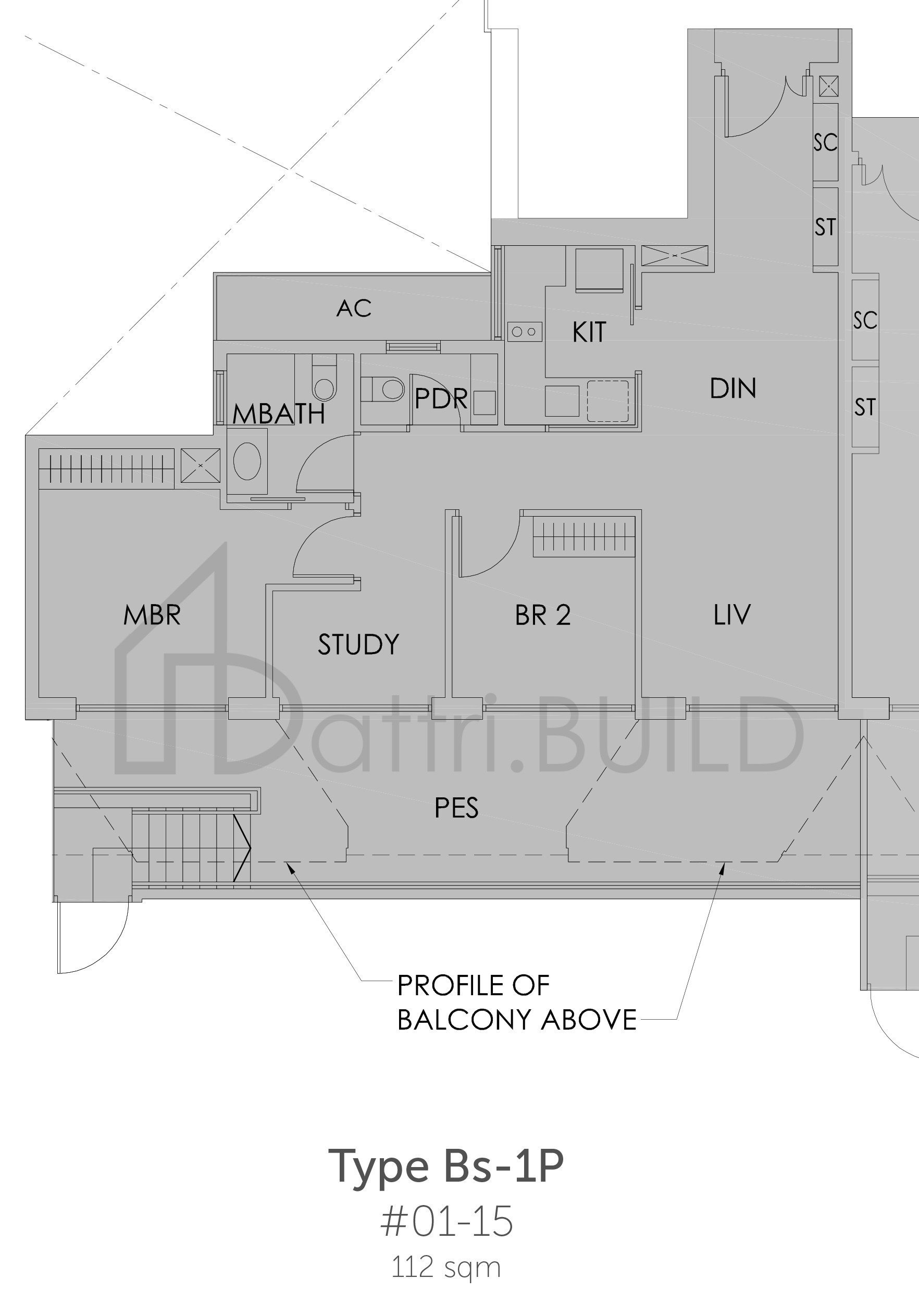 SKY HABITAT Bs-1P(112) floorplan (watermarked)