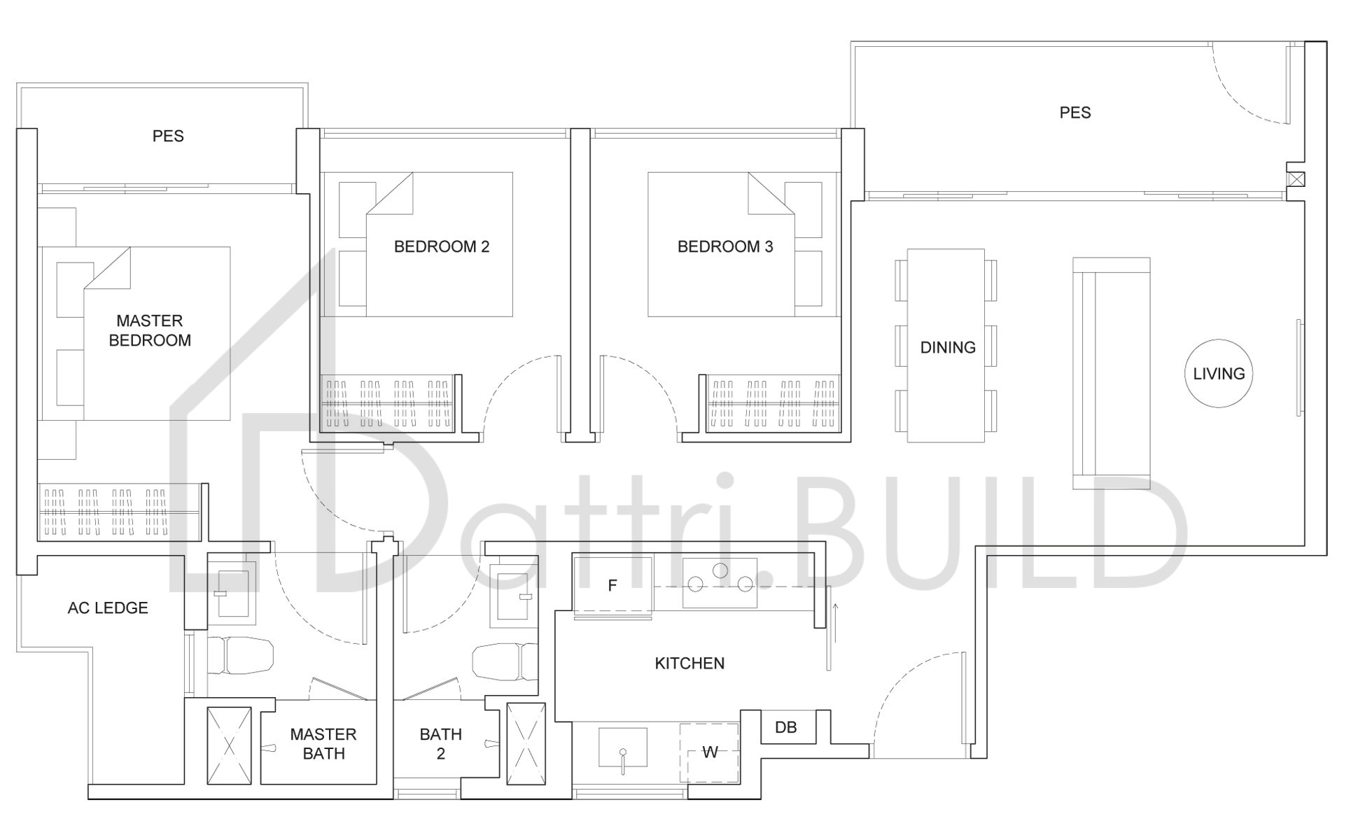 THE CRITERION B3P floorplan (watermarked)