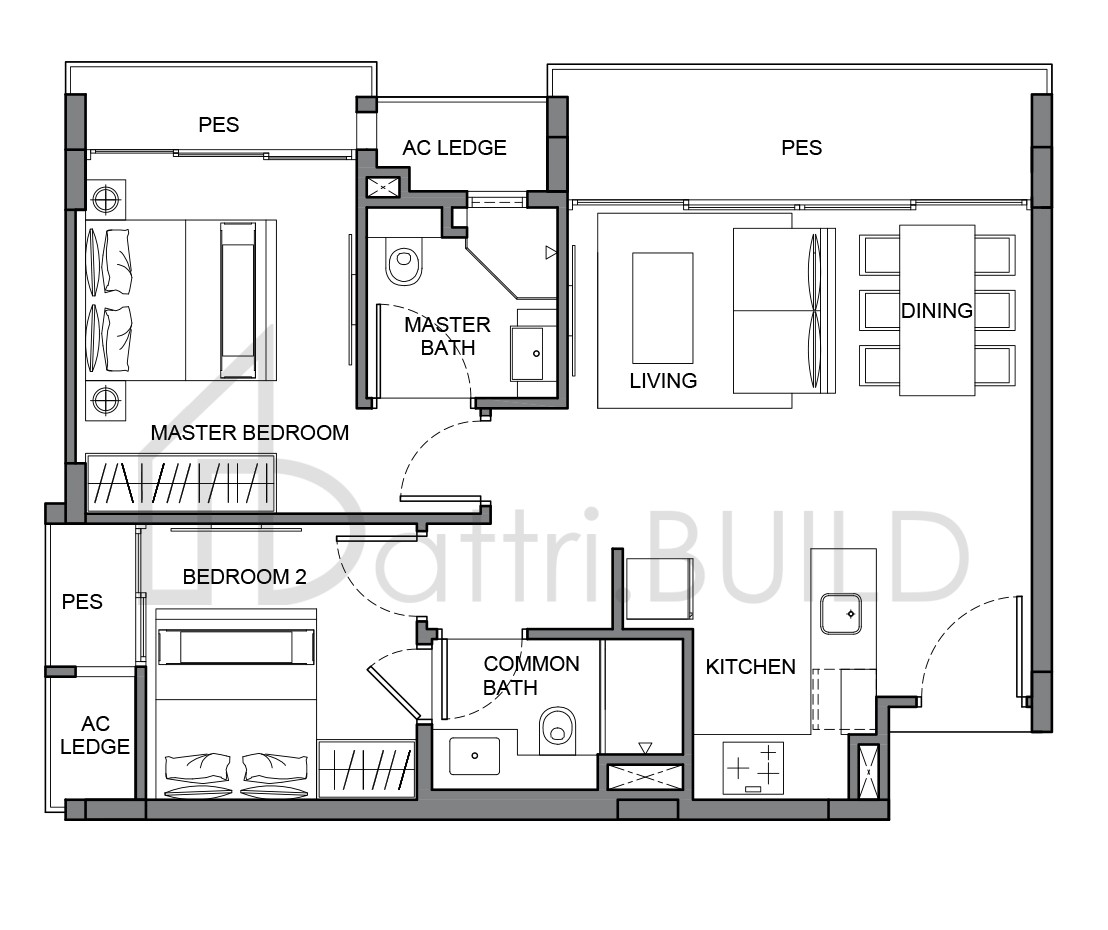 THE ENCLAVE . HOLLAND A1 floorplan (watermarked)