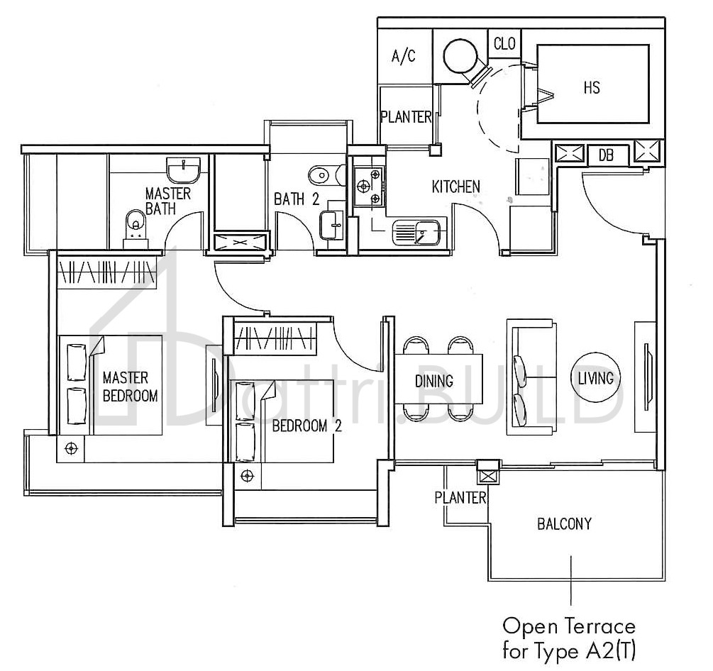 THE INFINITI A2, A2(T) floorplan (watermarked)