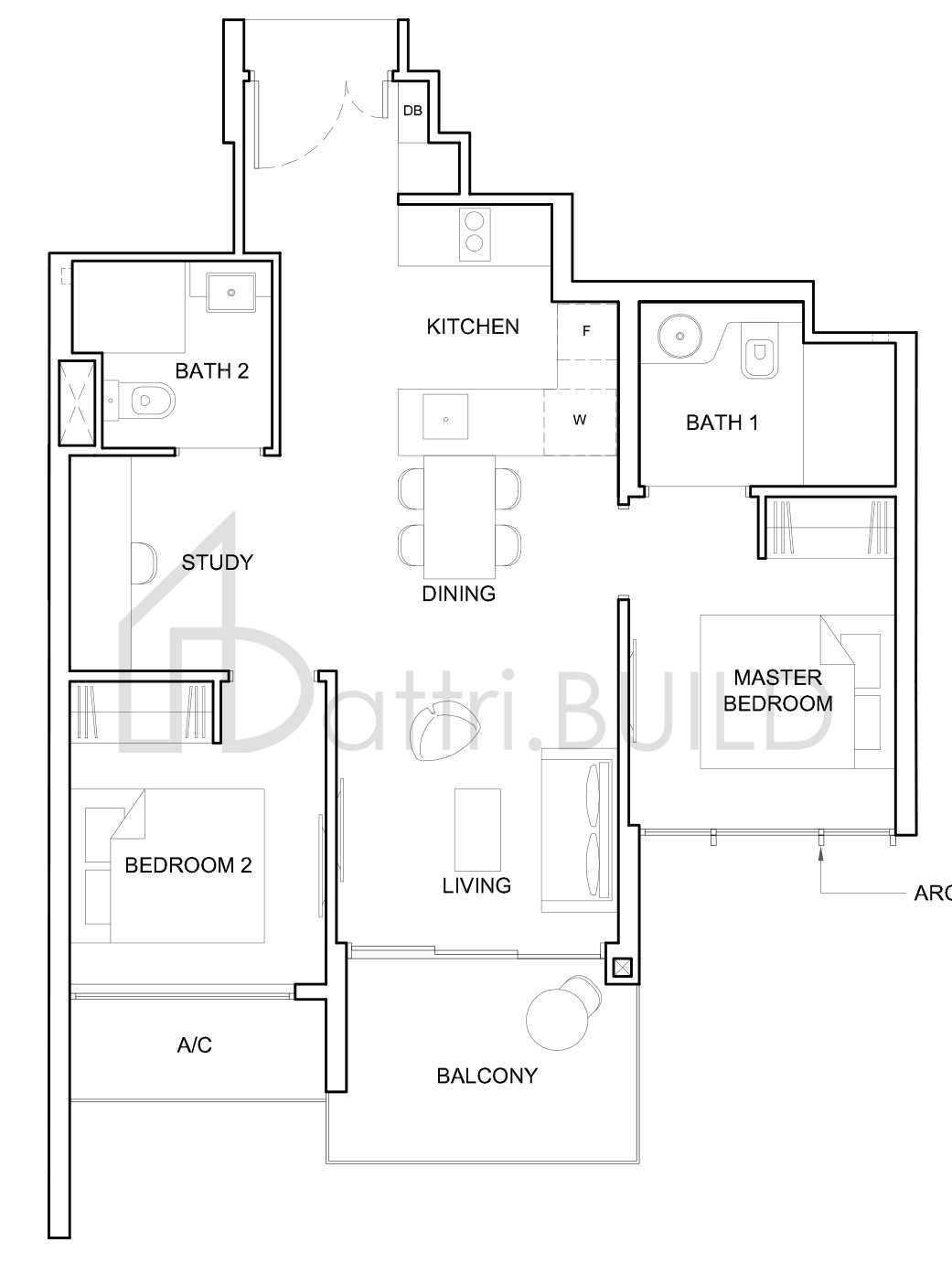 HIGH PARK RESIDENCES 2S1 floorplan (watermarked)