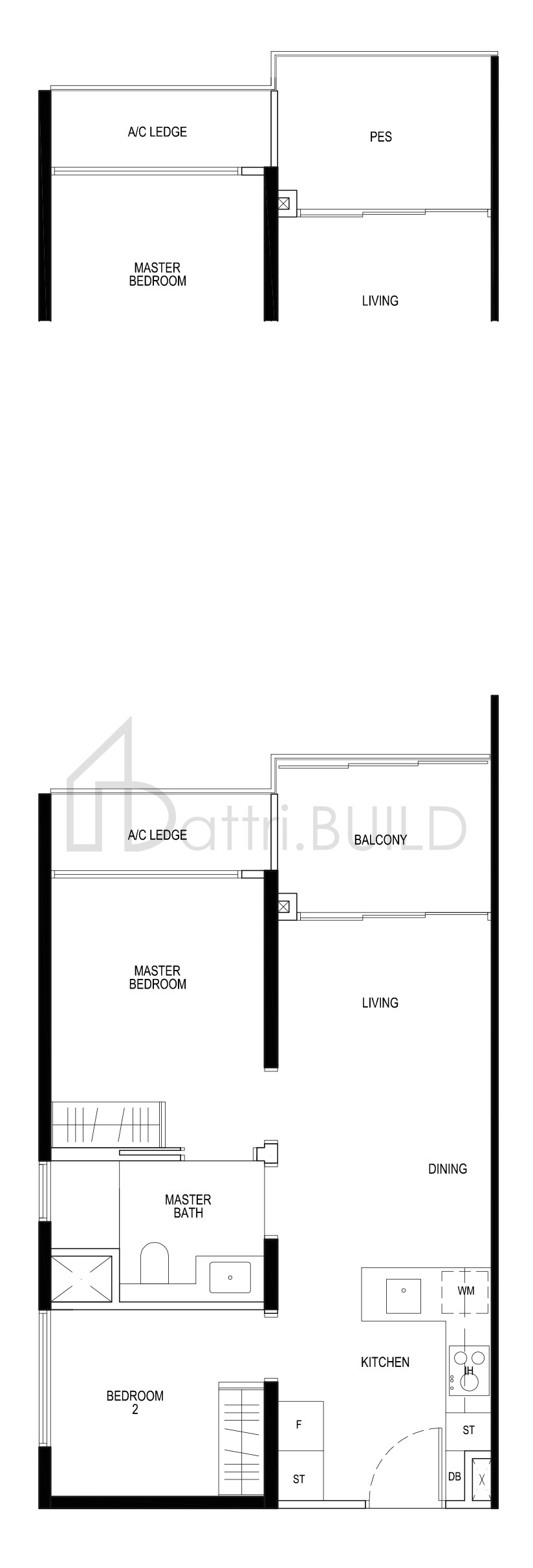 DAINTREE RESIDENCE B1a-P floorplan (watermarked)