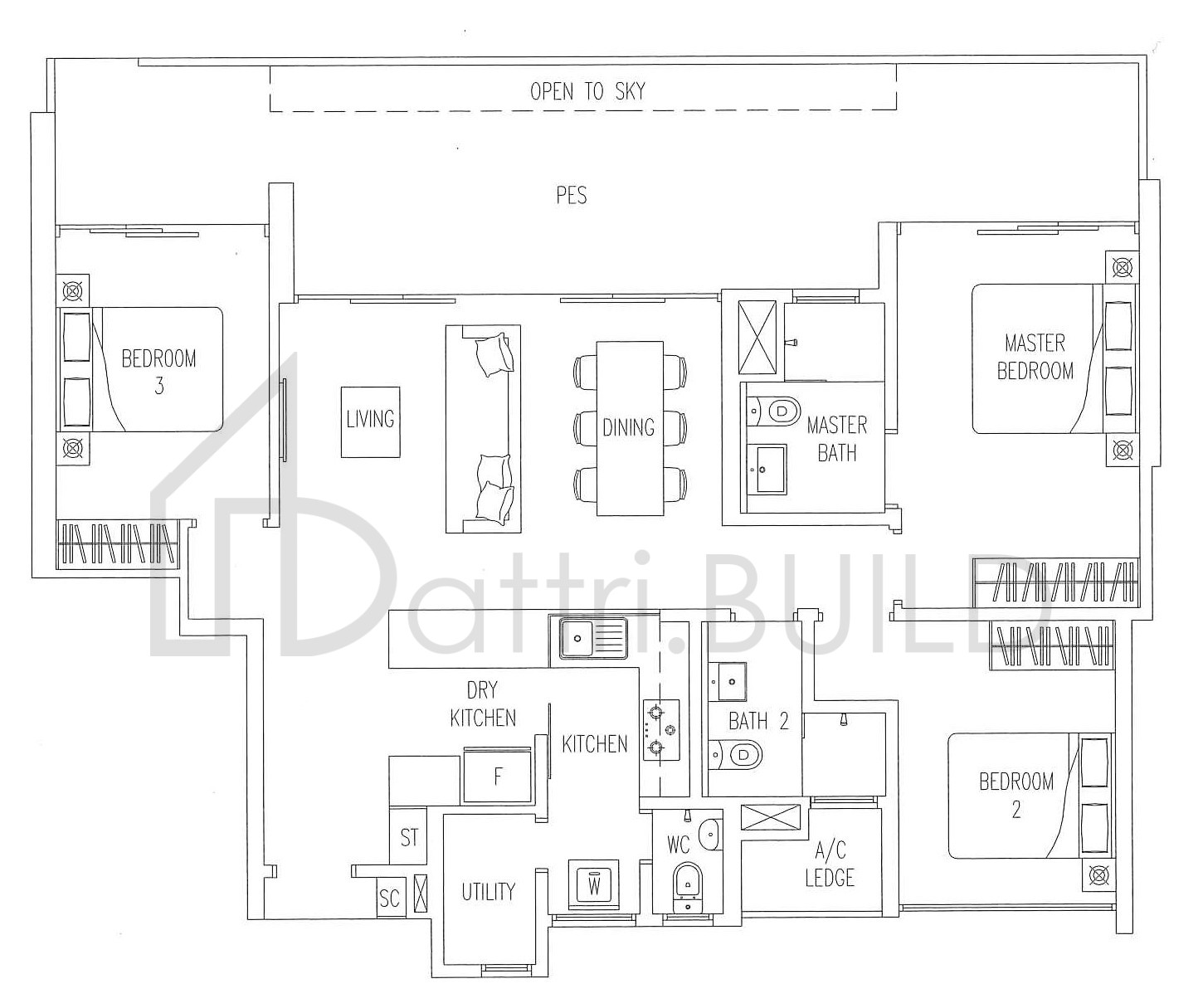 TWIN WATERFALLS B4-P floorplan (watermarked)
