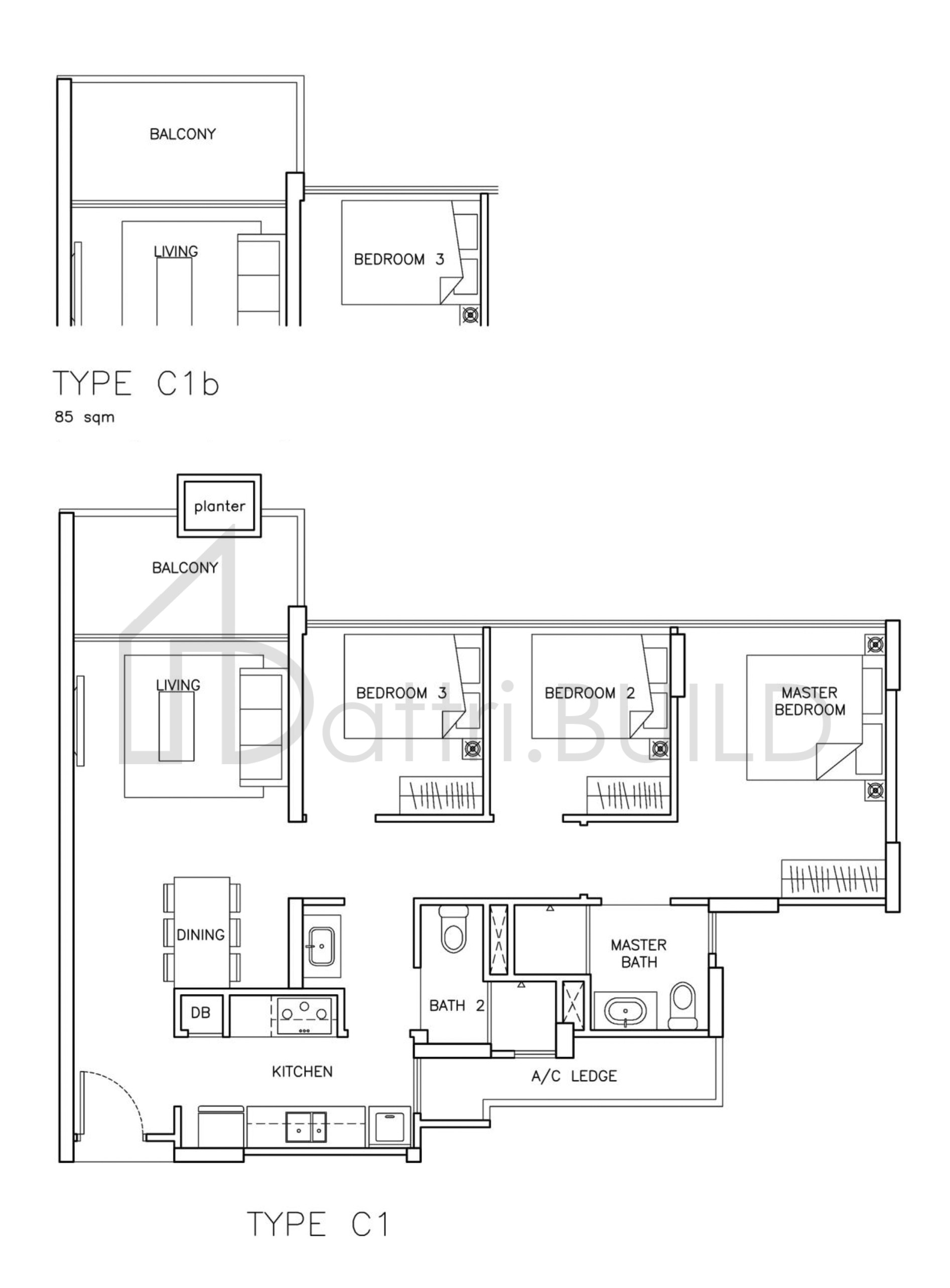 THE SANTORINI C1b floorplan (watermarked)