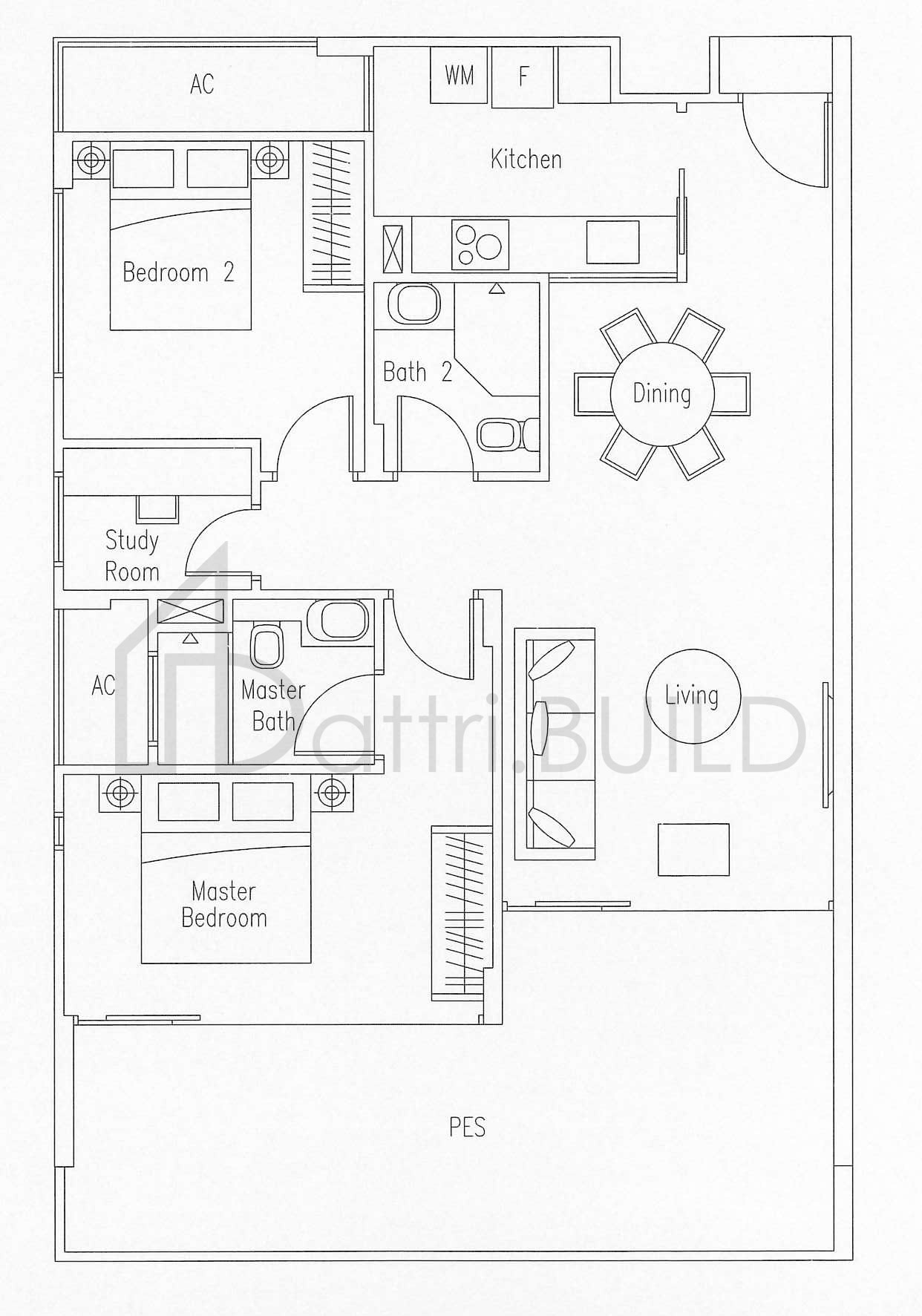WATERSCAPE AT CAVENAGH B3-G floorplan (watermarked)