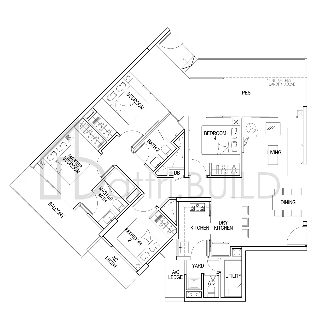 FLO RESIDENCE C1p floorplan (watermarked)