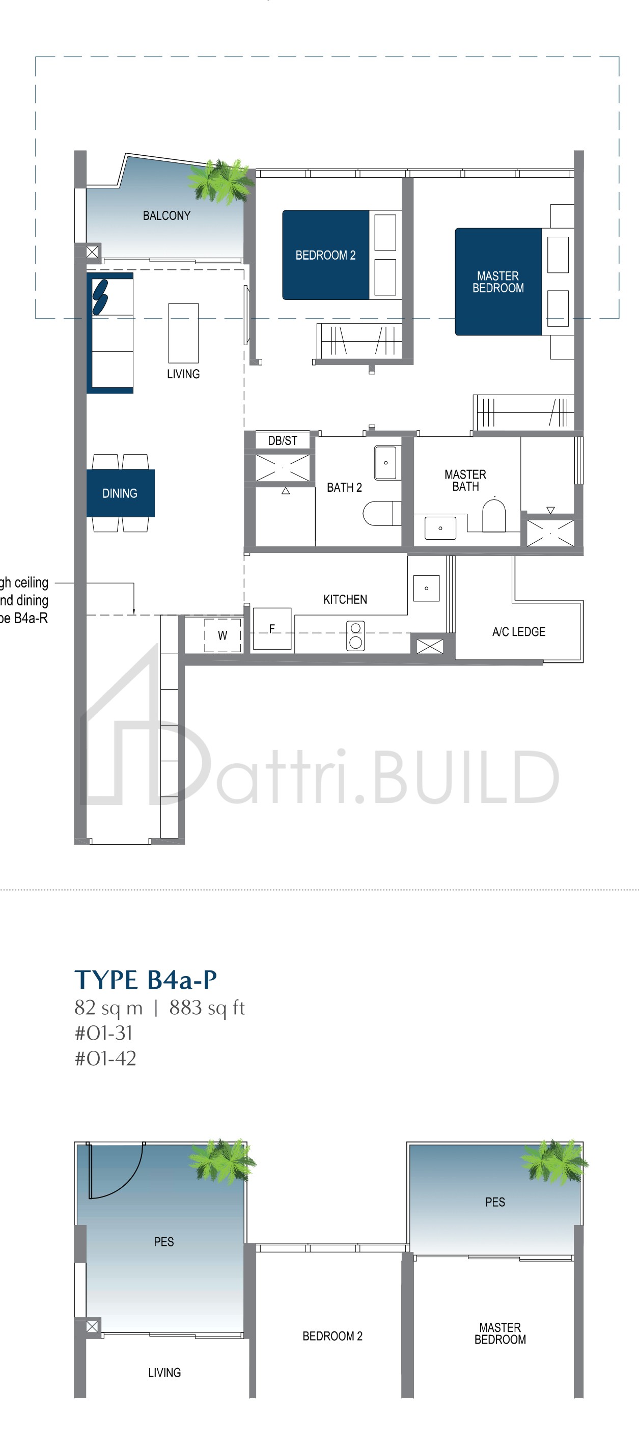 LAKE GRANDE B4a-P floorplan (watermarked)