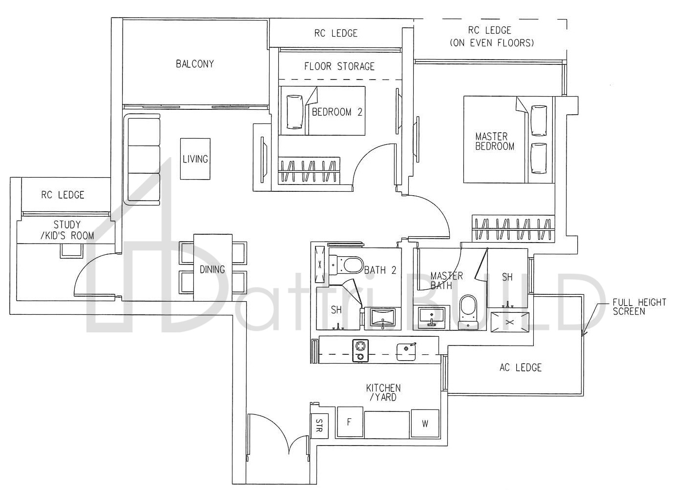 H2O RESIDENCES C3 floorplan (watermarked)