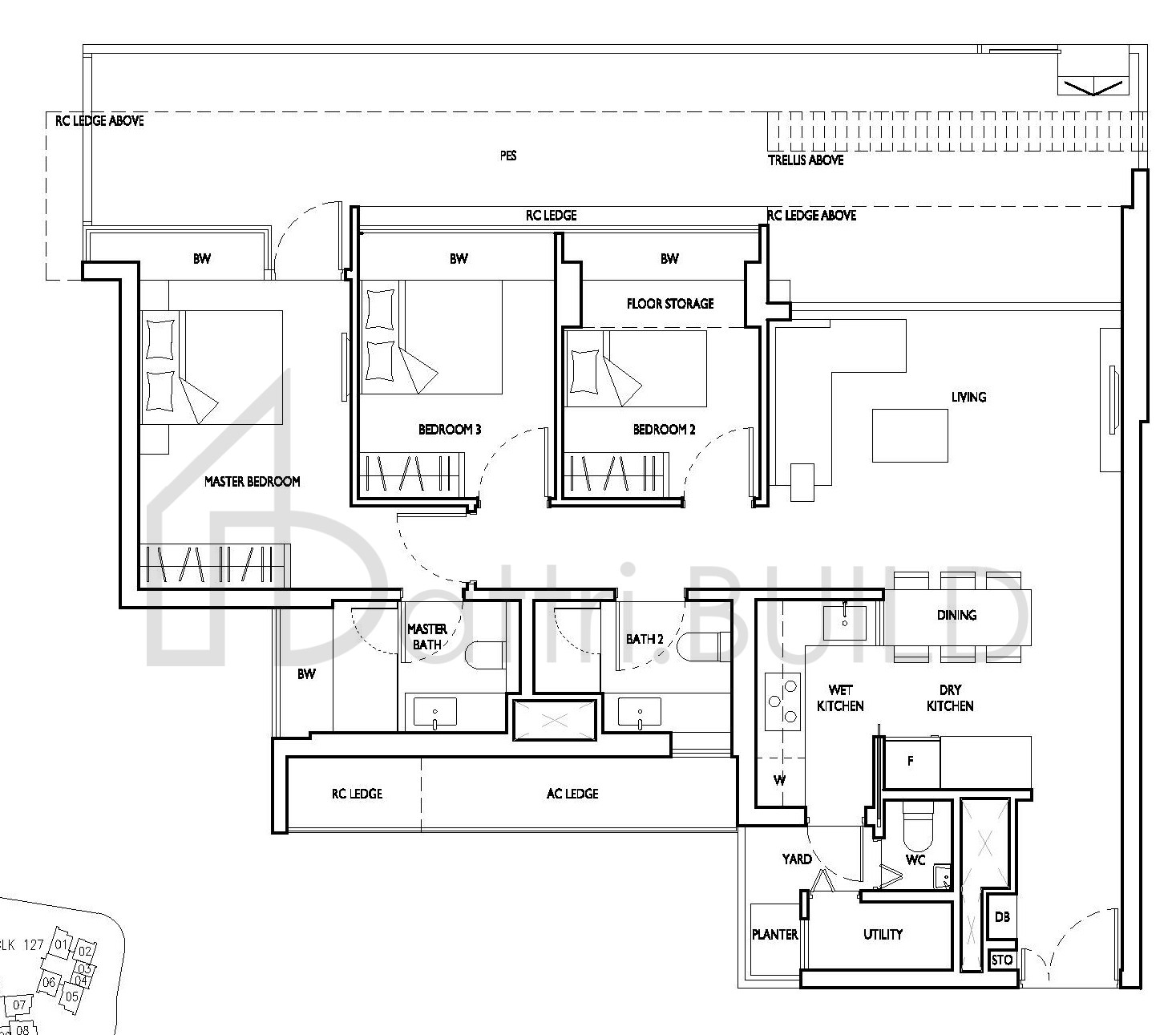 D'NEST C3(P),C3-1(P) floorplan (watermarked)