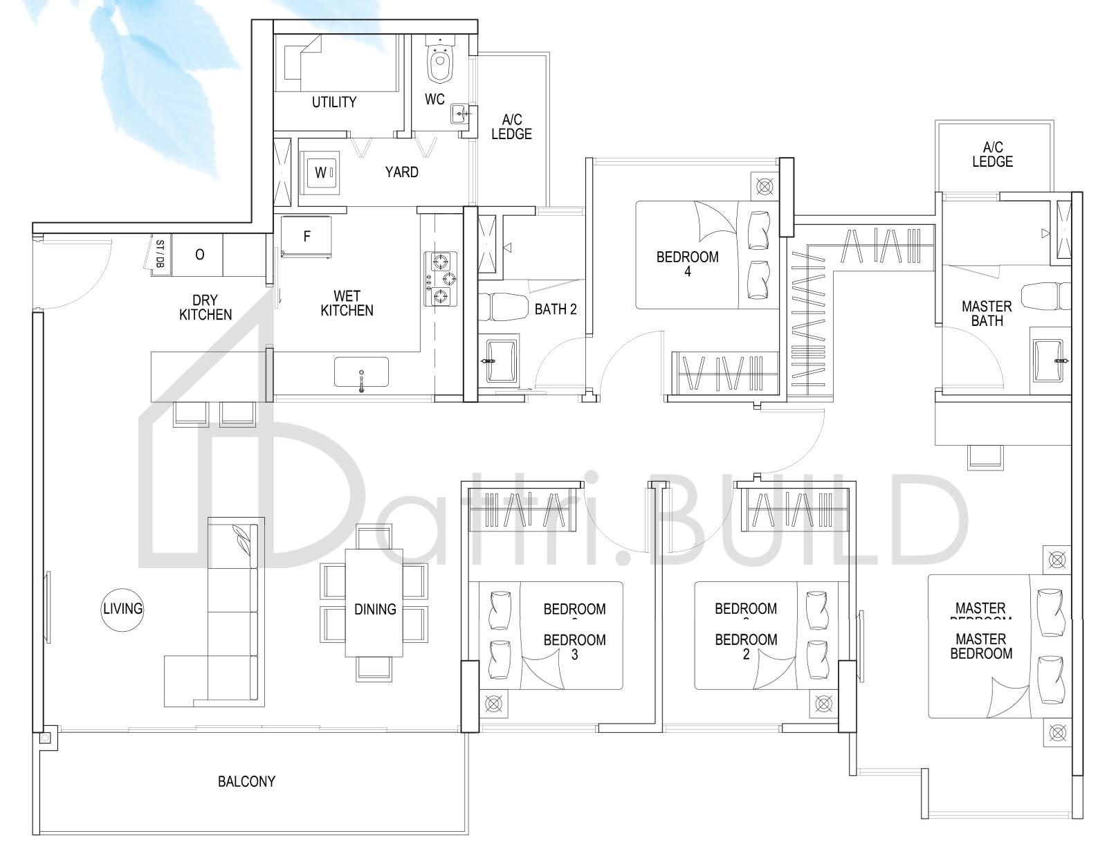 THE RAINFOREST C2c floorplan (watermarked)