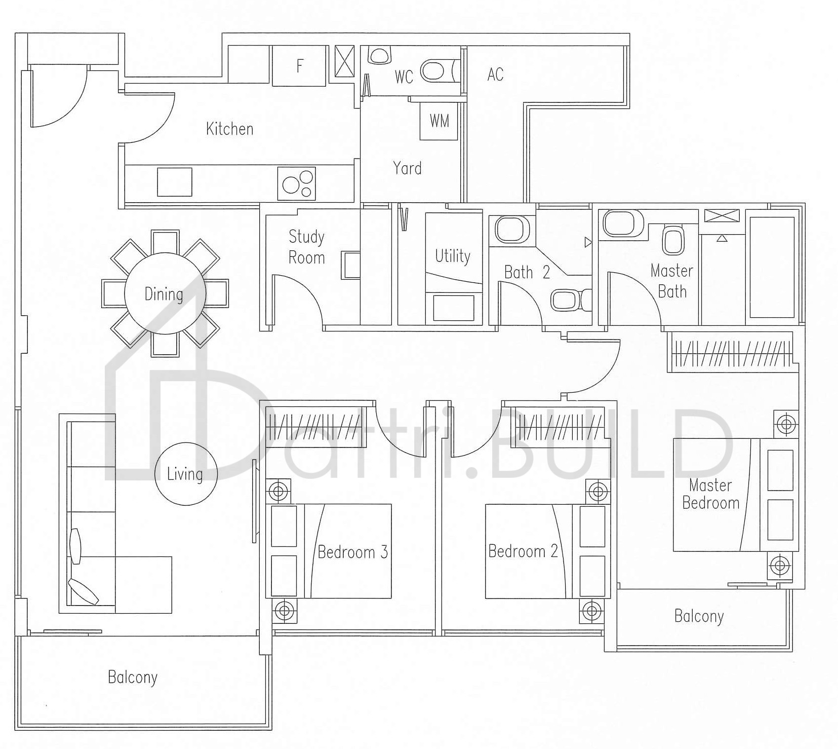 WATERSCAPE AT CAVENAGH C4-2 floorplan (watermarked)