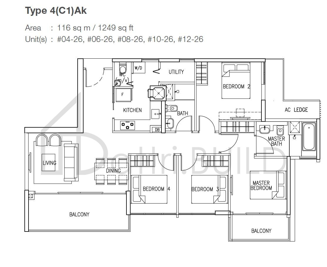 THE SKYWOODS 4C1Ak floorplan (watermarked)
