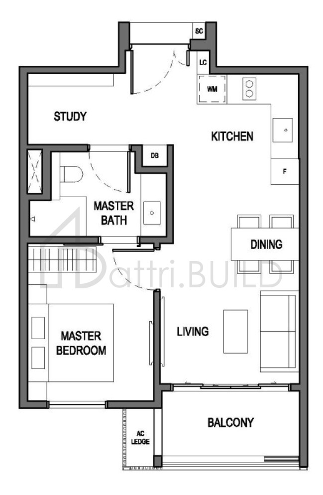 PARKSUITES A2b floorplan (watermarked)