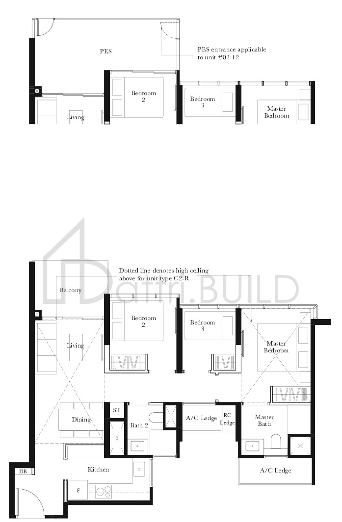 THE GARDEN RESIDENCES C2-P floorplan (watermarked)