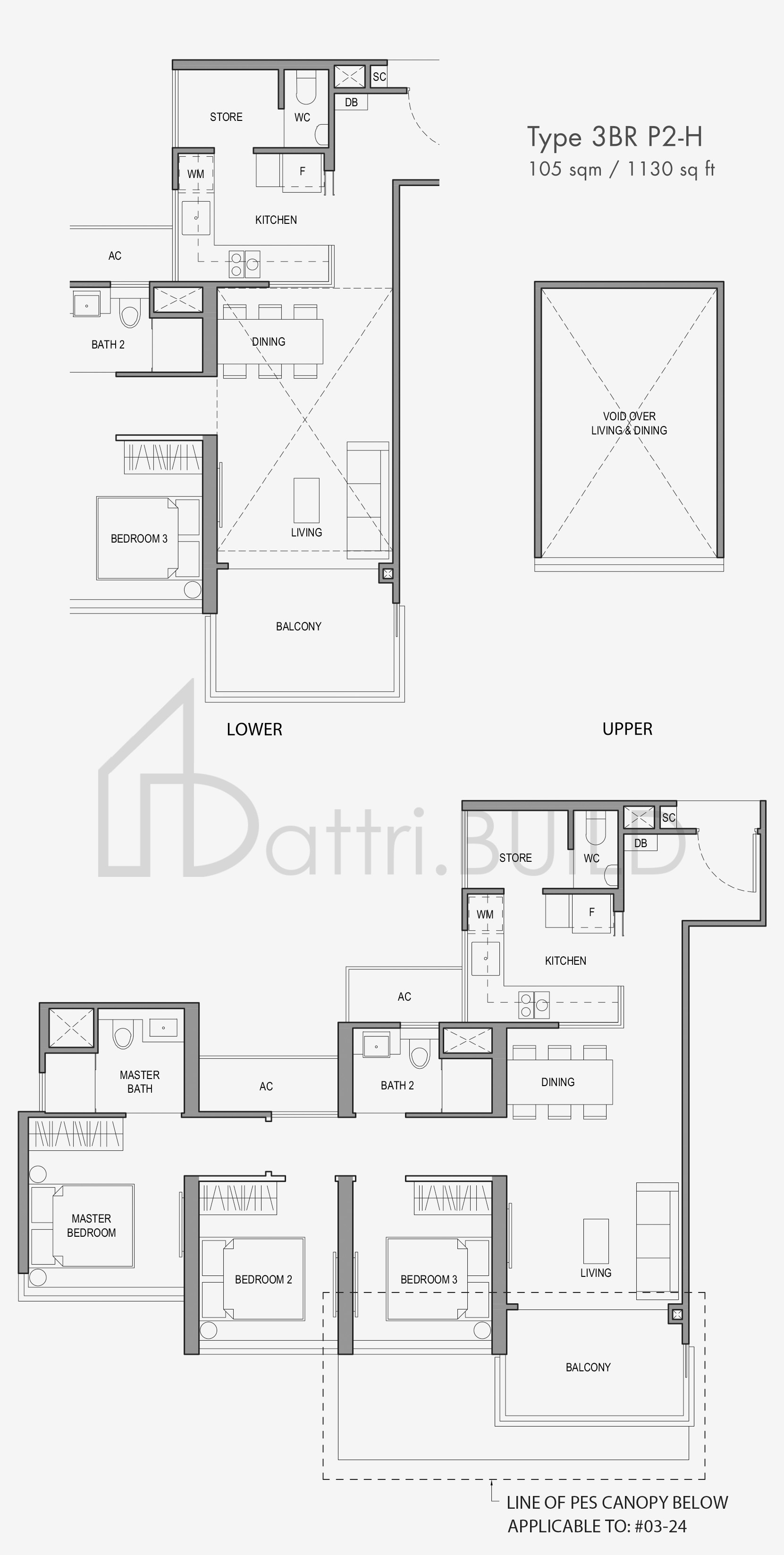 PARC BOTANNIA 3BRP2-H floorplan (watermarked)