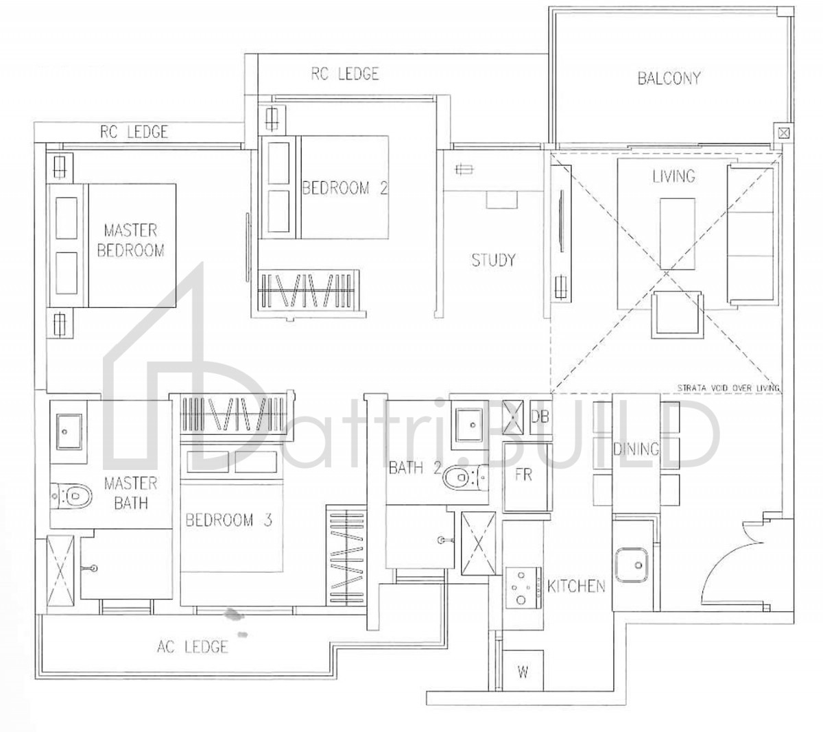 THE VISIONAIRE C3L floorplan (watermarked)