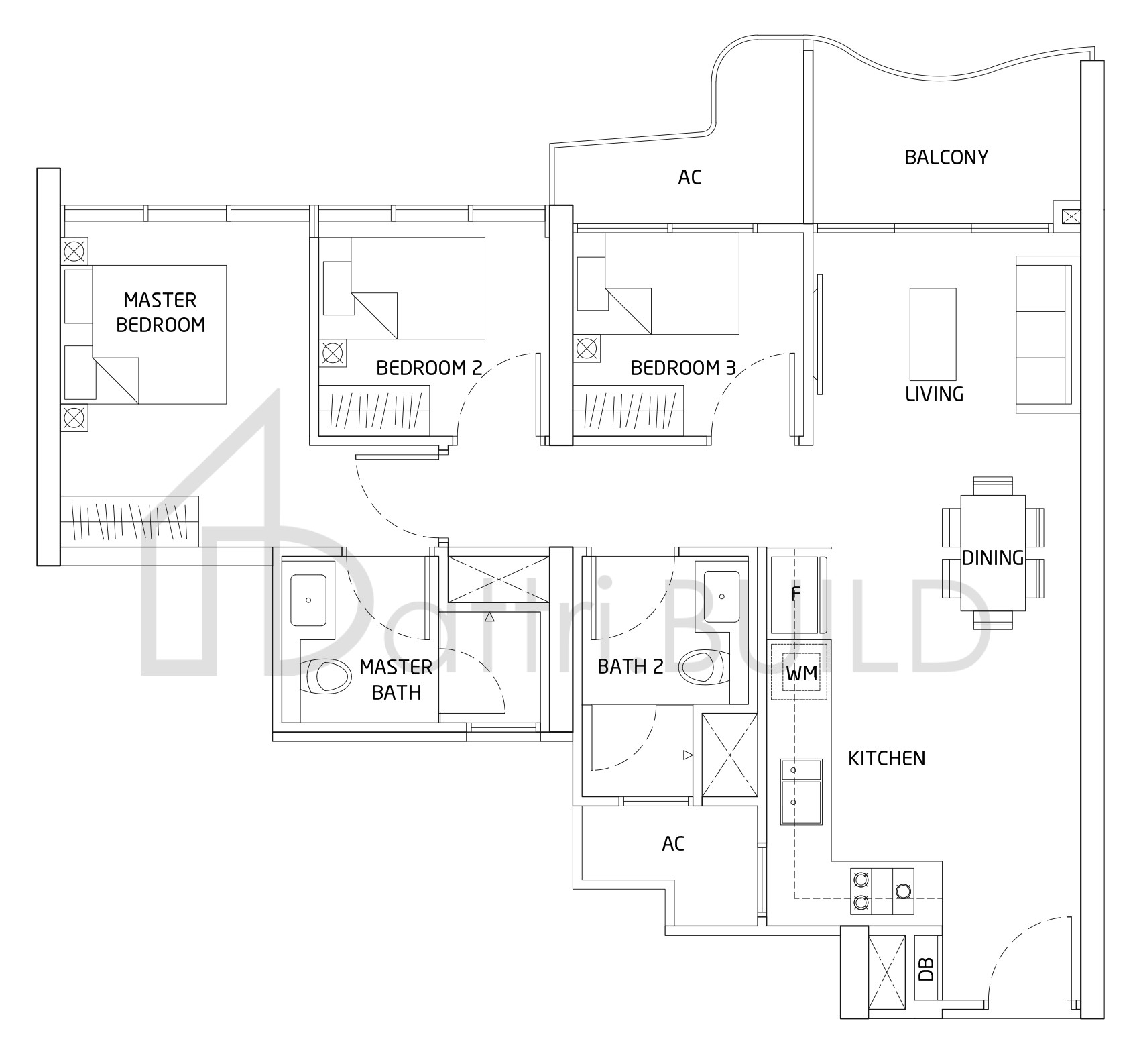 QUEENS PEAK C2 floorplan (watermarked)