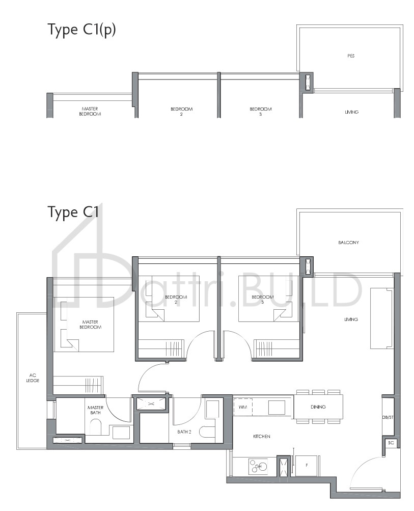 FOURTH AVENUE RESIDENCES C1 floorplan (watermarked)