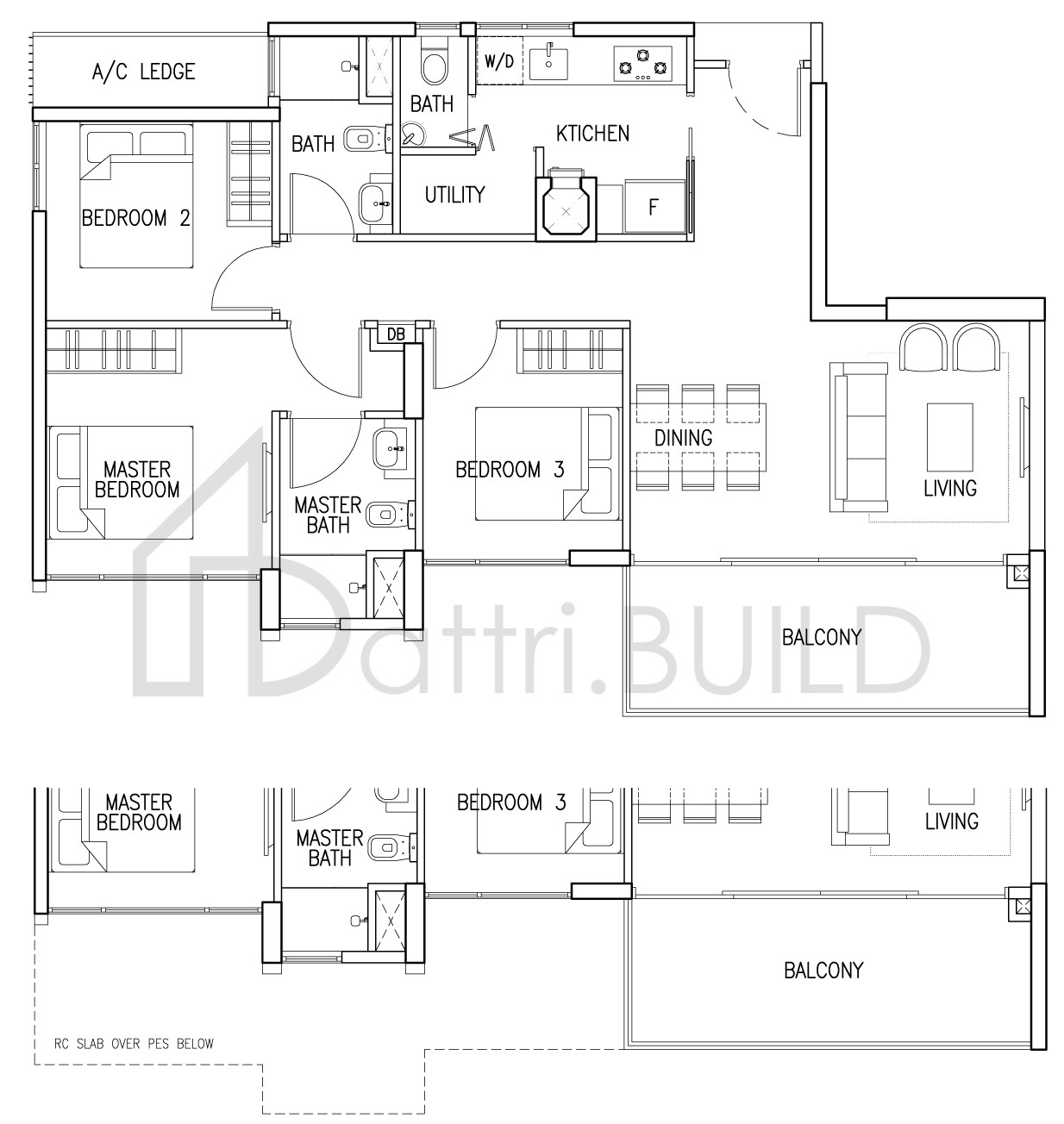 THE SKYWOODS 3s1 floorplan (watermarked)