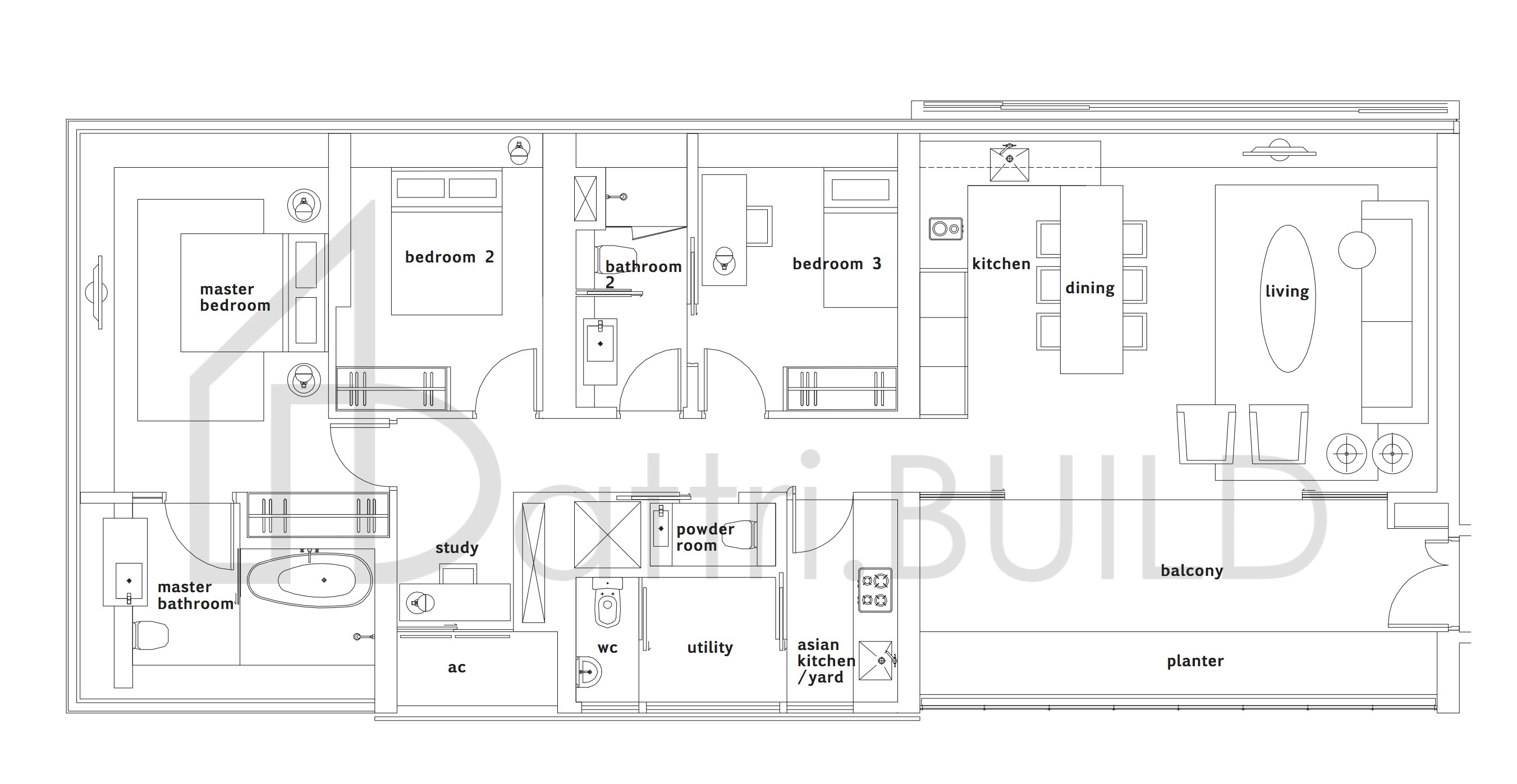 OUE TWIN PEAKS Tower 2, C3 floorplan (watermarked)