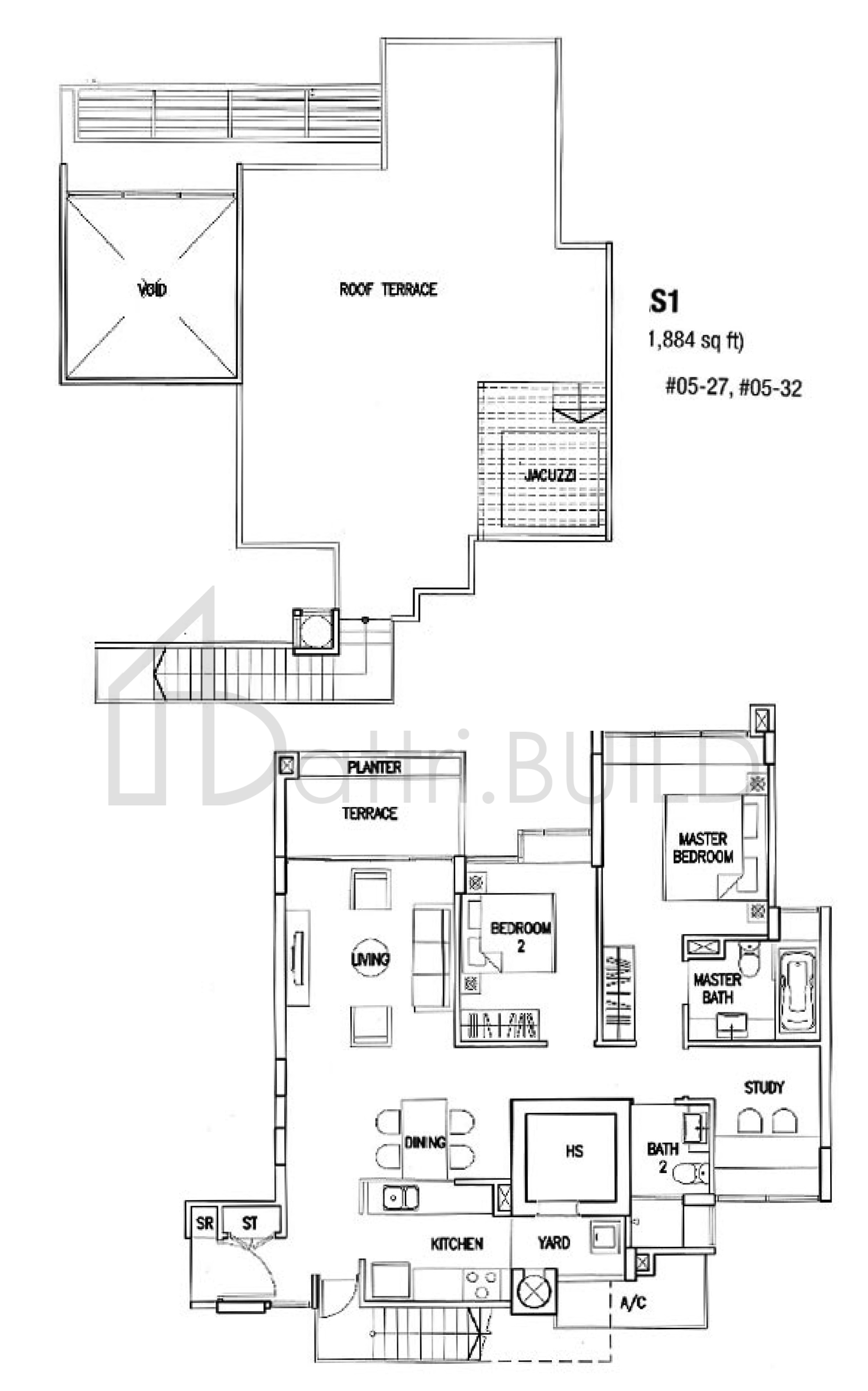 THE CALROSE TAS1 floorplan (watermarked)