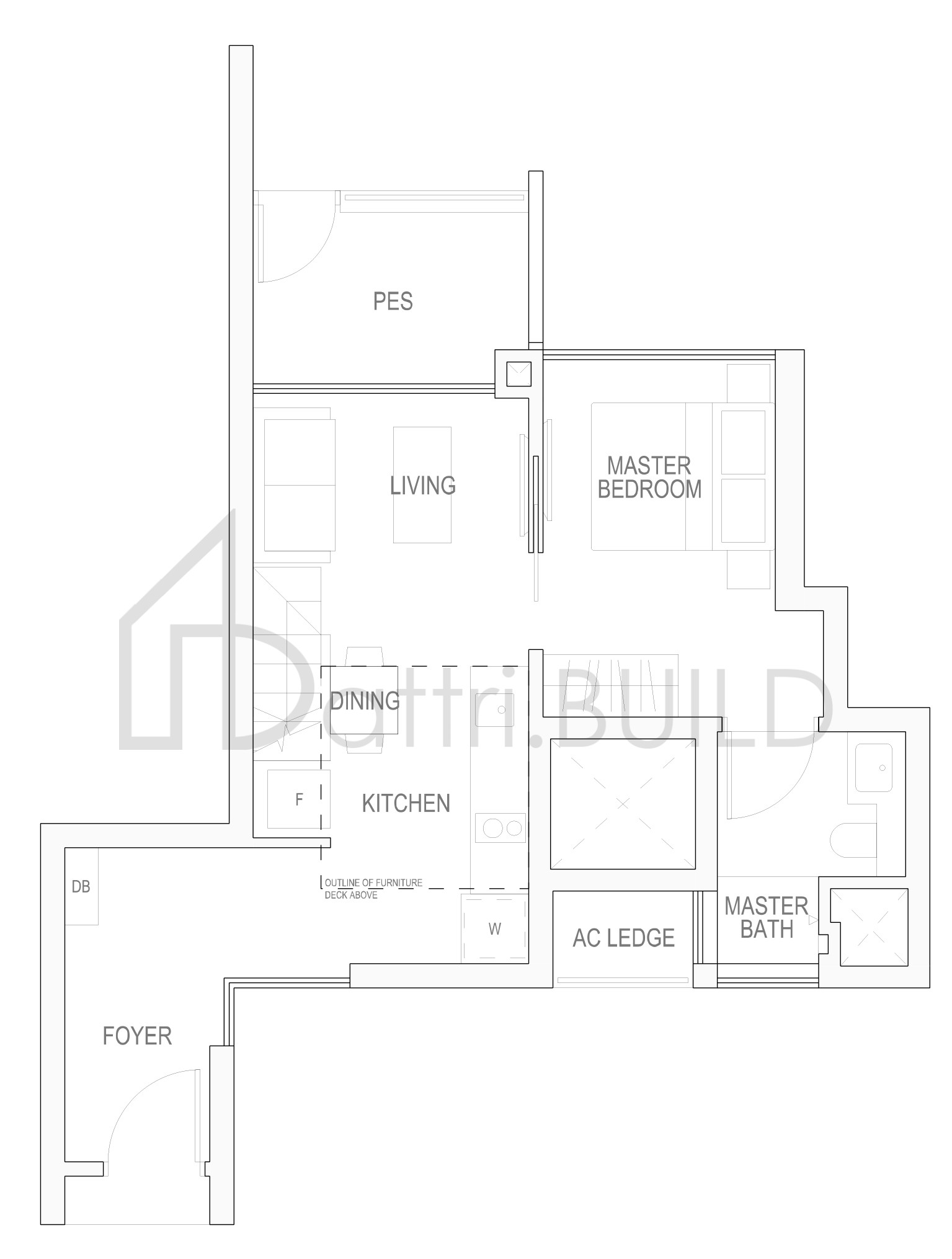 RIVERBANK @ FERNVALE AcG Loft floorplan (watermarked)