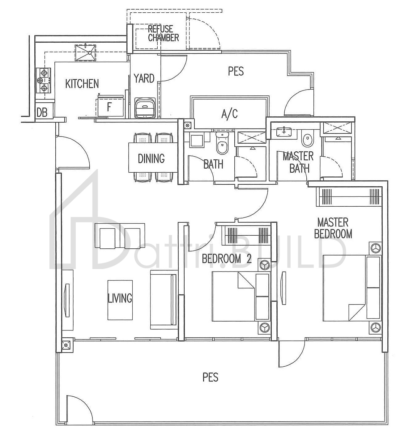 MY MANHATTAN B2a-G floorplan (watermarked)