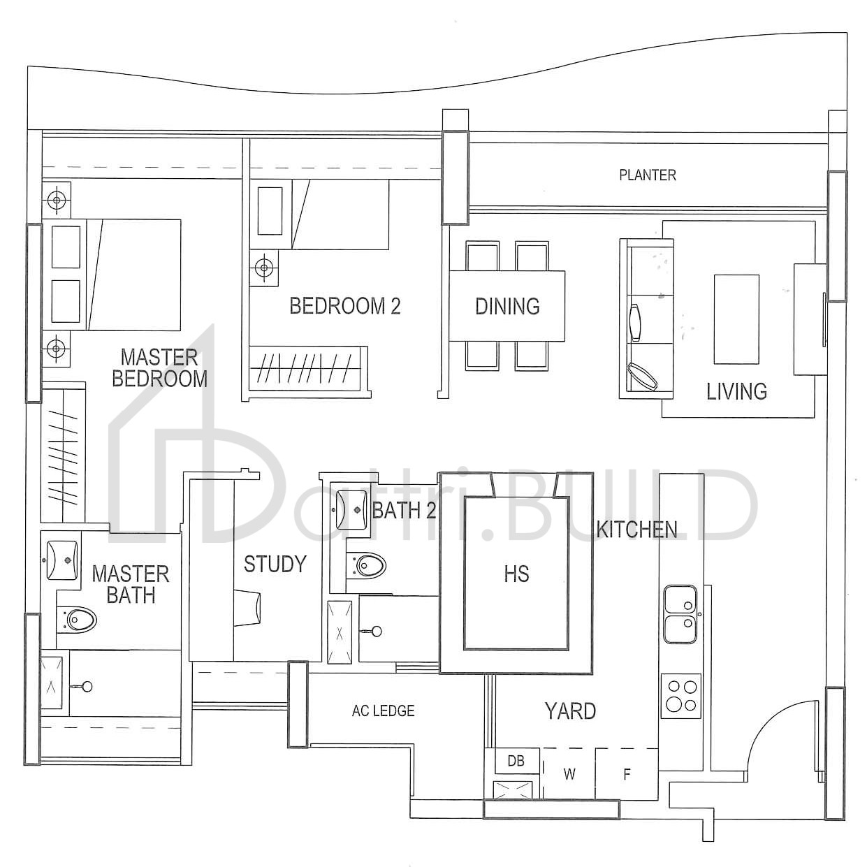 DOUBLE BAY RESIDENCES C1 floorplan (watermarked)